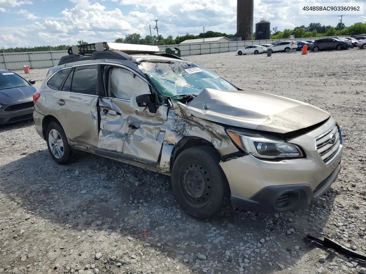 2016 Subaru Outback 2.5I VIN: 4S4BSBAC9G3360962 Lot: 56679325