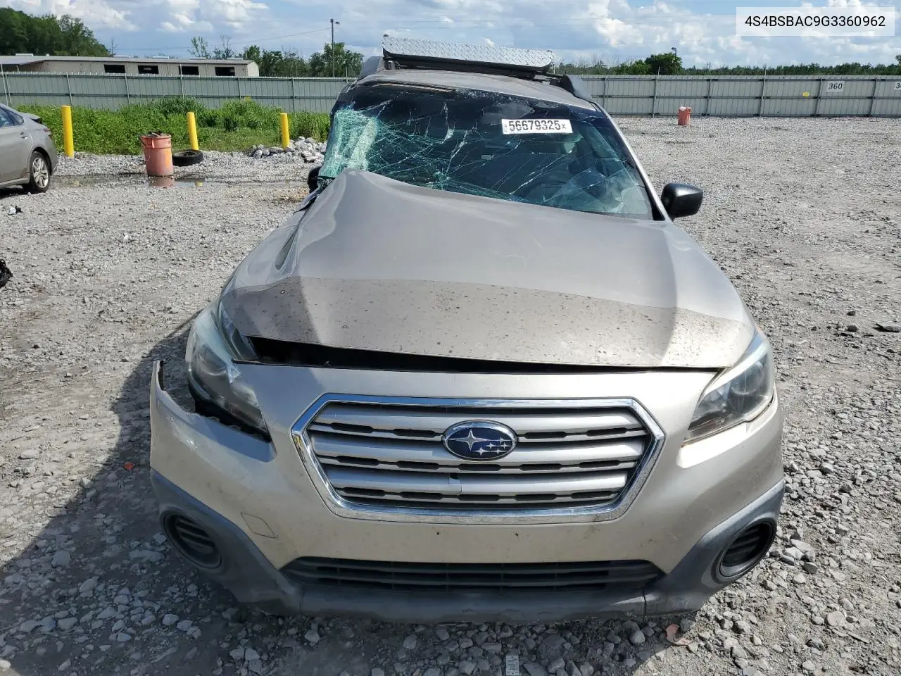 2016 Subaru Outback 2.5I VIN: 4S4BSBAC9G3360962 Lot: 56679325