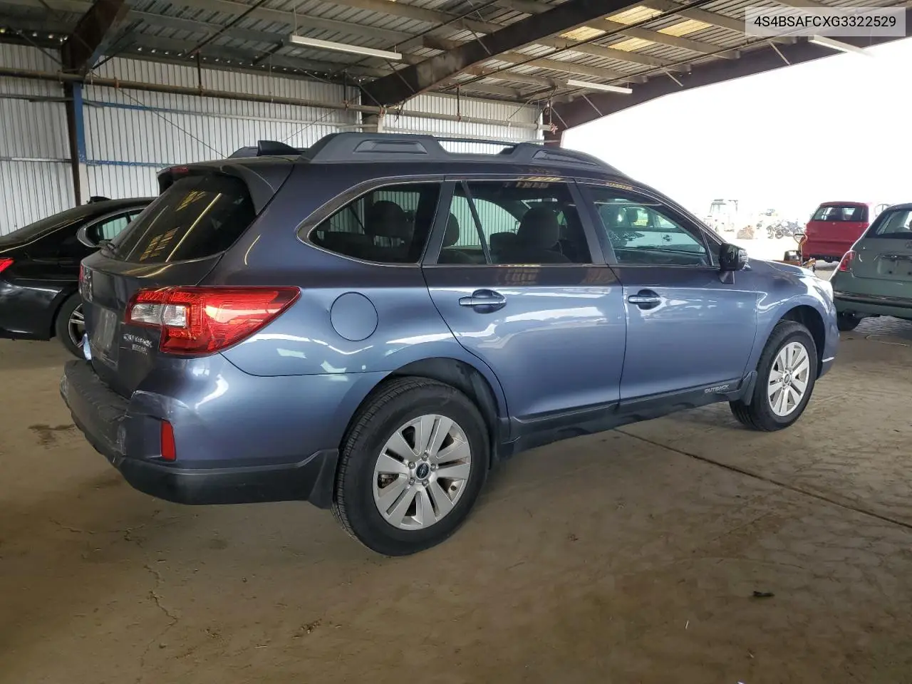 2016 Subaru Outback 2.5I Premium VIN: 4S4BSAFCXG3322529 Lot: 56831185