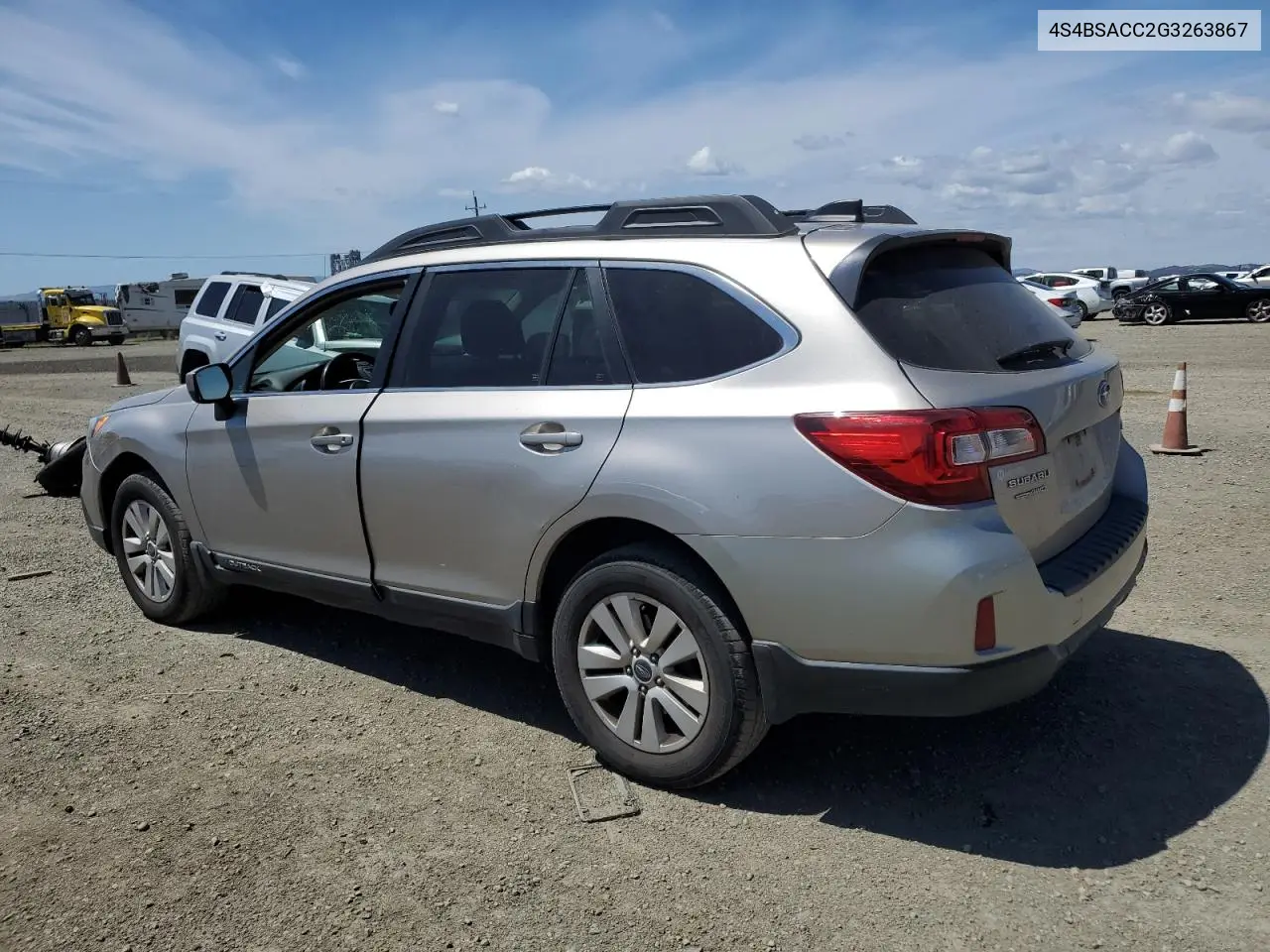 2016 Subaru Outback 2.5I Premium VIN: 4S4BSACC2G3263867 Lot: 56966185