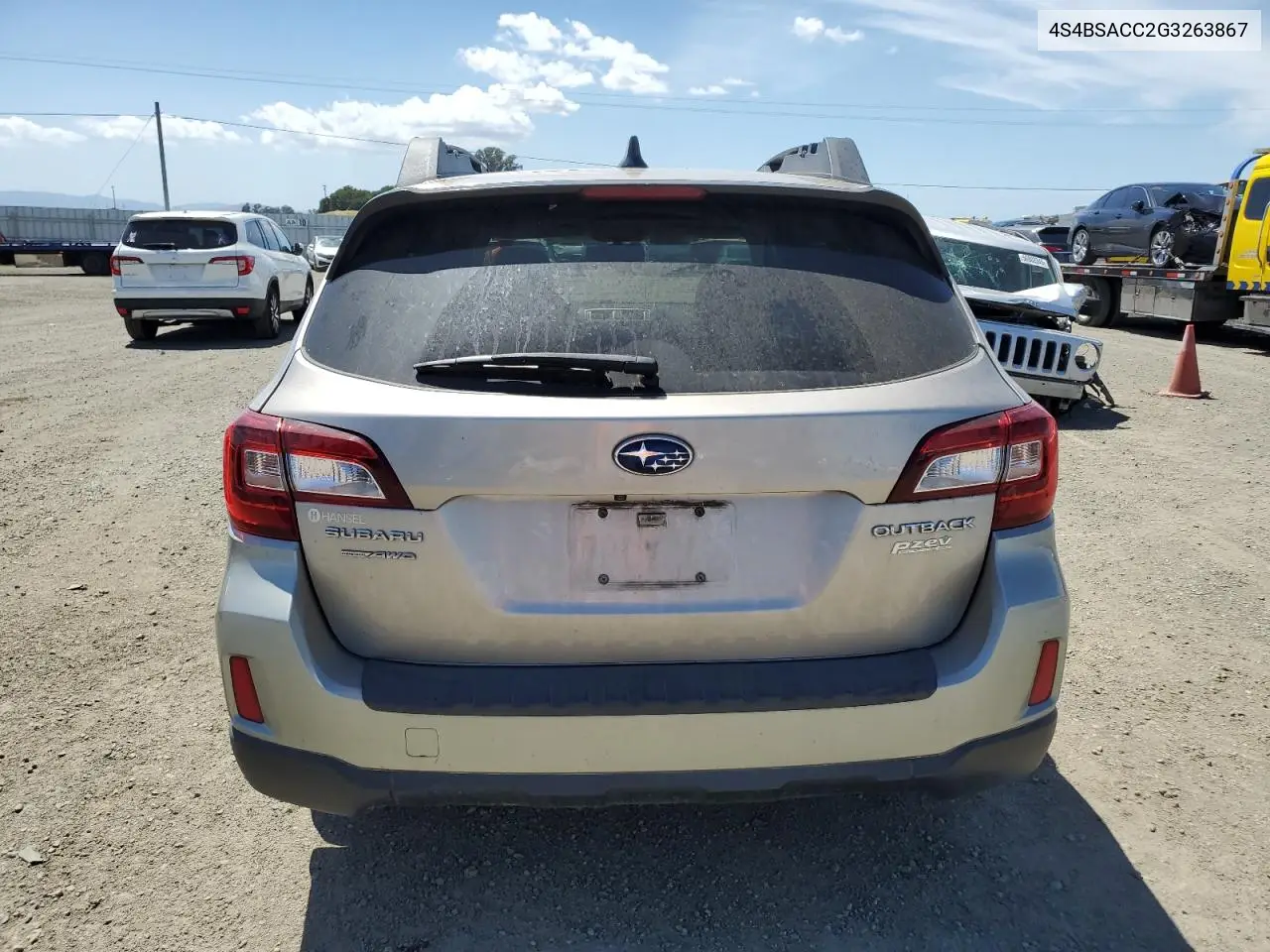 2016 Subaru Outback 2.5I Premium VIN: 4S4BSACC2G3263867 Lot: 56966185