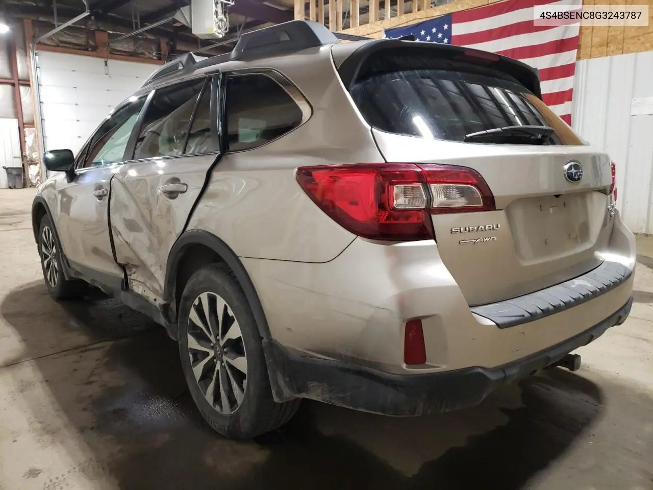 2016 Subaru Outback 3.6R Limited VIN: 4S4BSENC8G3243787 Lot: 56997685