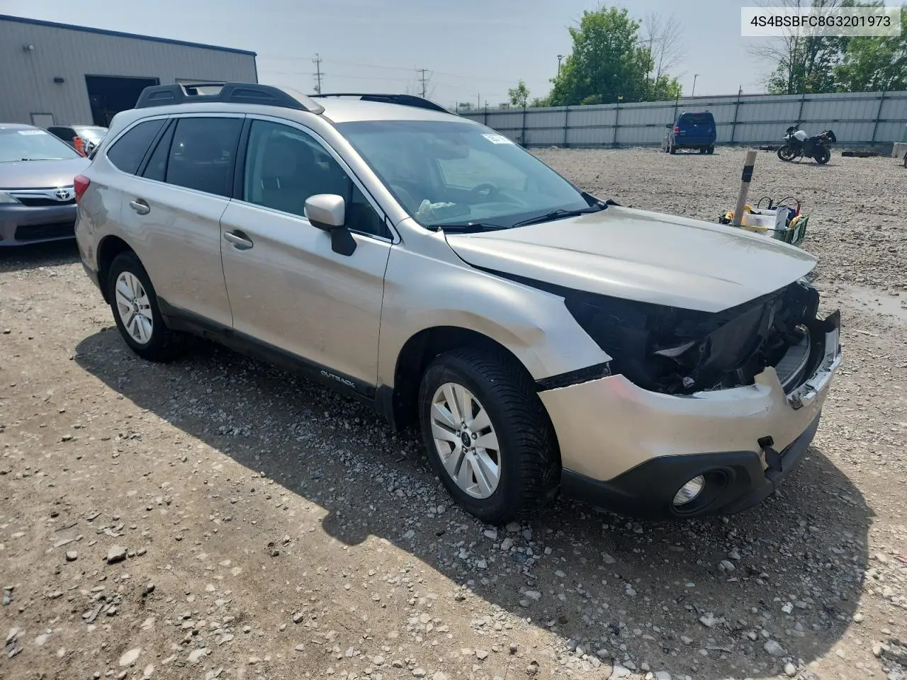 2016 Subaru Outback 2.5I Premium VIN: 4S4BSBFC8G3201973 Lot: 59377595
