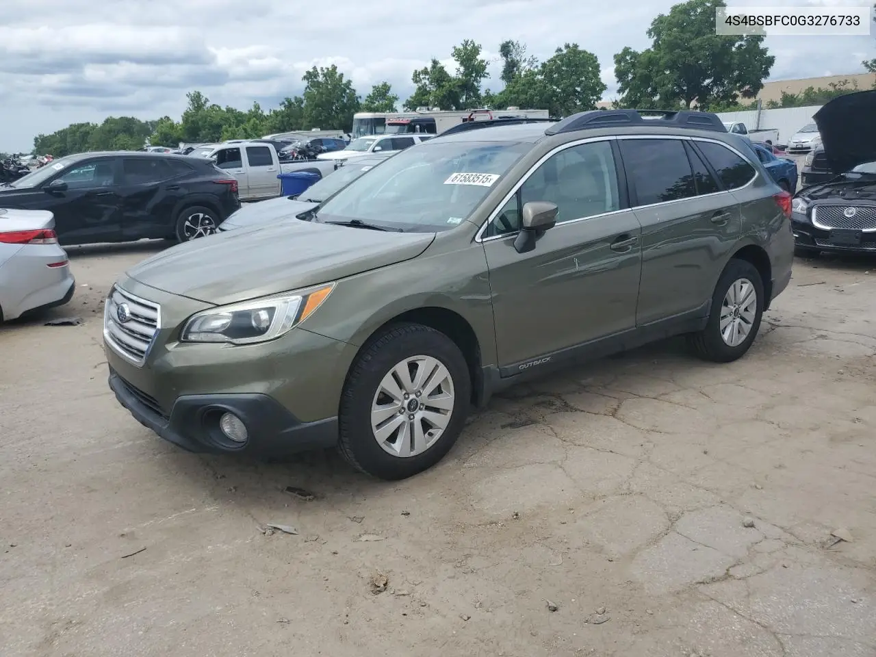 2016 Subaru Outback 2.5I Premium VIN: 4S4BSBFC0G3276733 Lot: 61583515