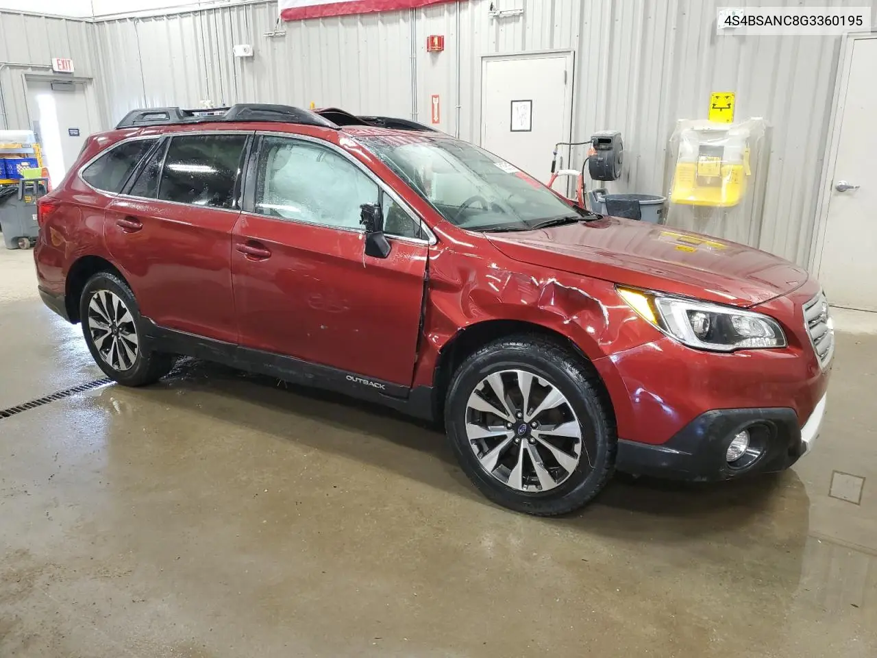 2016 Subaru Outback 2.5I Limited VIN: 4S4BSANC8G3360195 Lot: 61695135