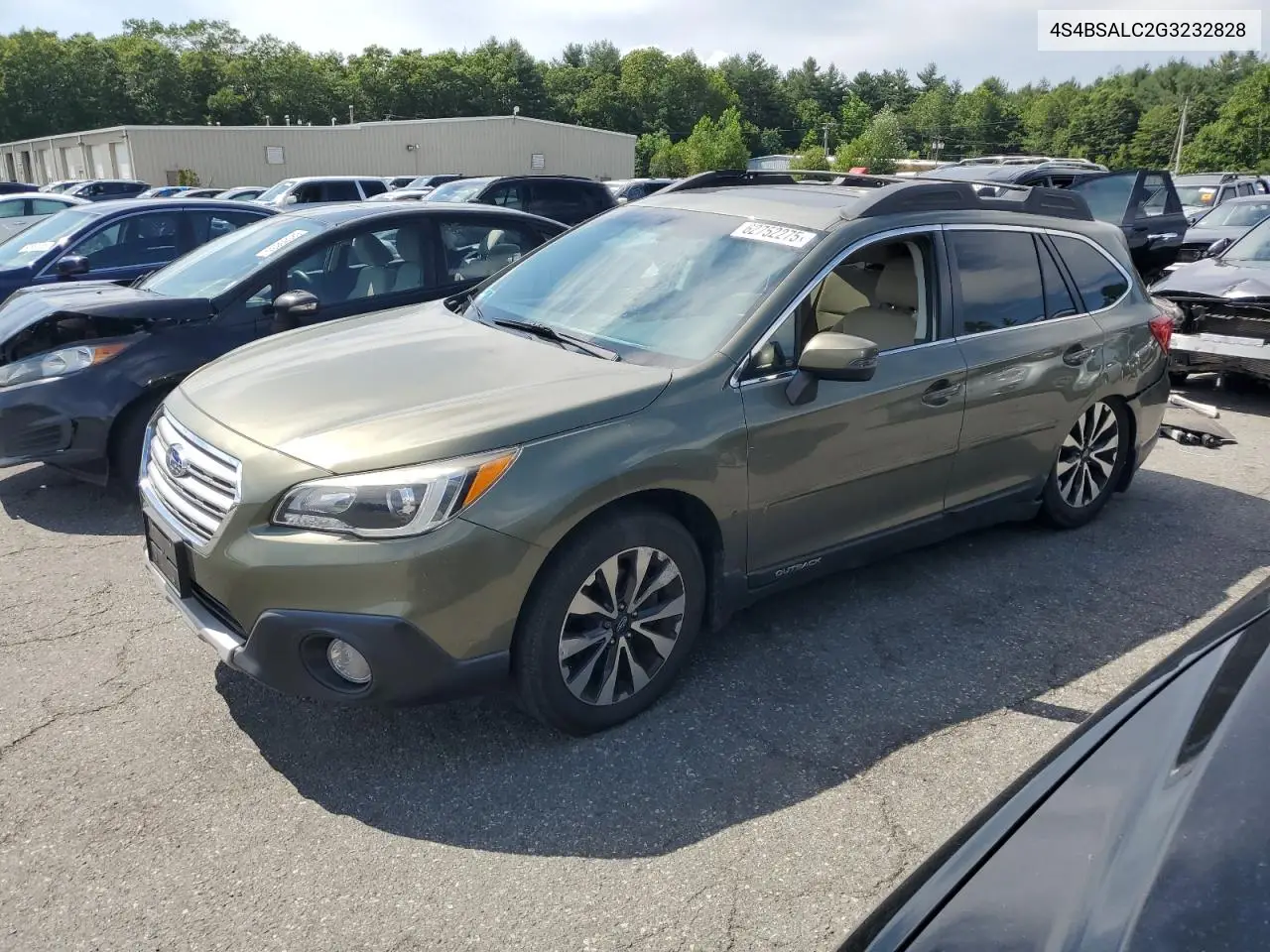 2016 Subaru Outback 2.5I Limited VIN: 4S4BSALC2G3232828 Lot: 62752275