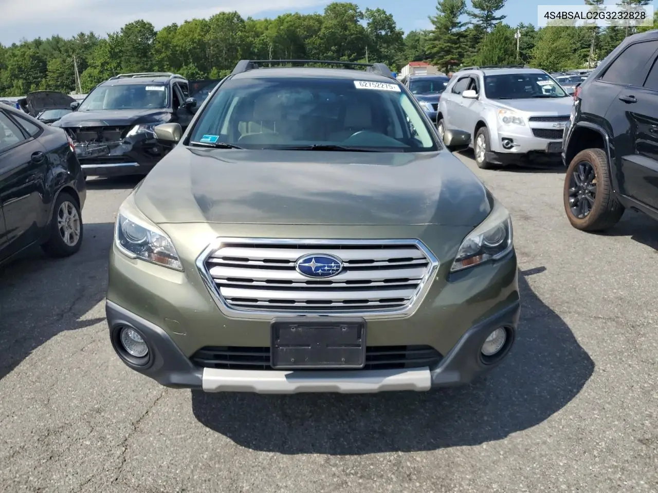 2016 Subaru Outback 2.5I Limited VIN: 4S4BSALC2G3232828 Lot: 62752275