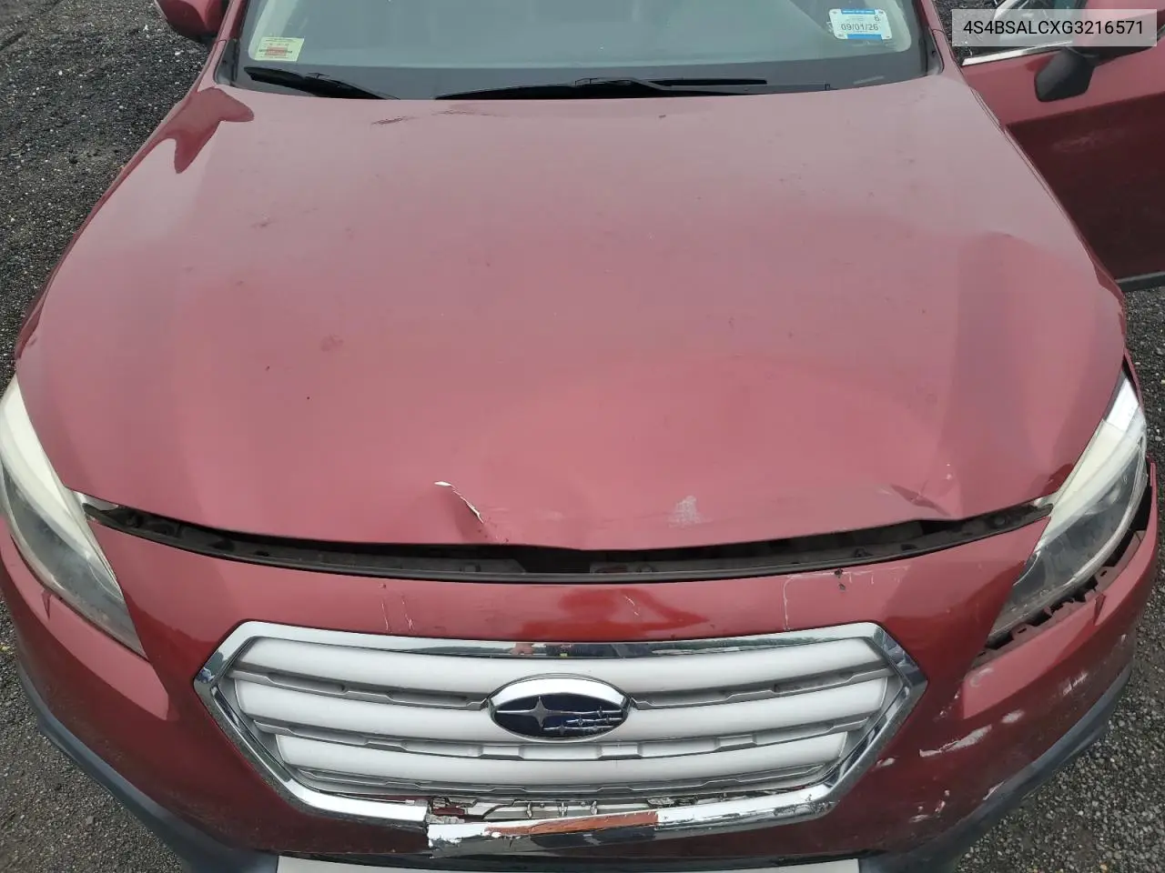 2016 Subaru Outback 2.5I Limited VIN: 4S4BSALCXG3216571 Lot: 62816435