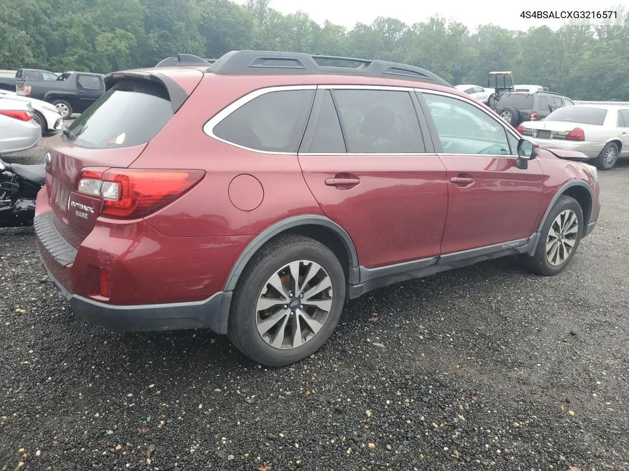 2016 Subaru Outback 2.5I Limited VIN: 4S4BSALCXG3216571 Lot: 62816435