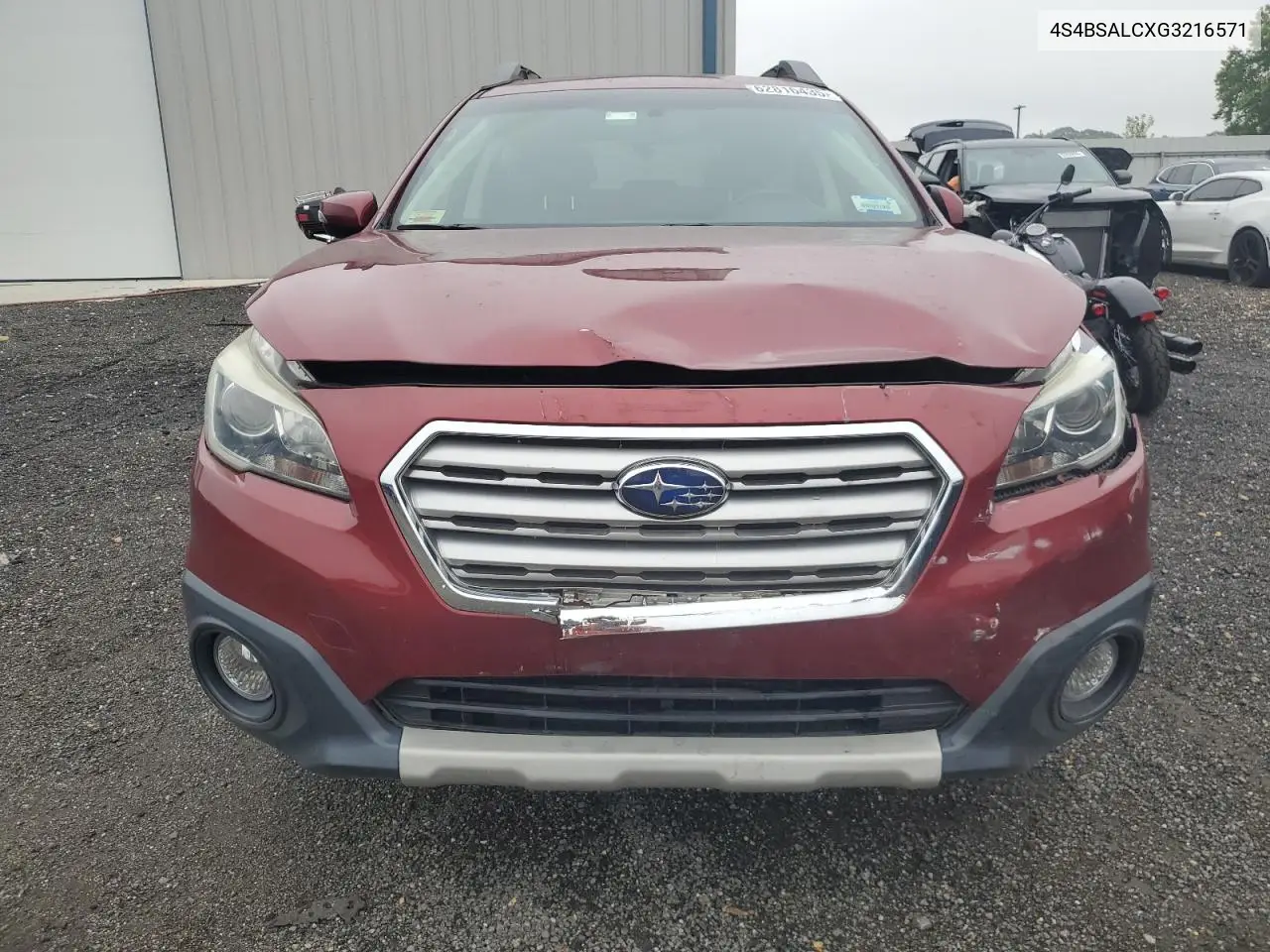 2016 Subaru Outback 2.5I Limited VIN: 4S4BSALCXG3216571 Lot: 62816435