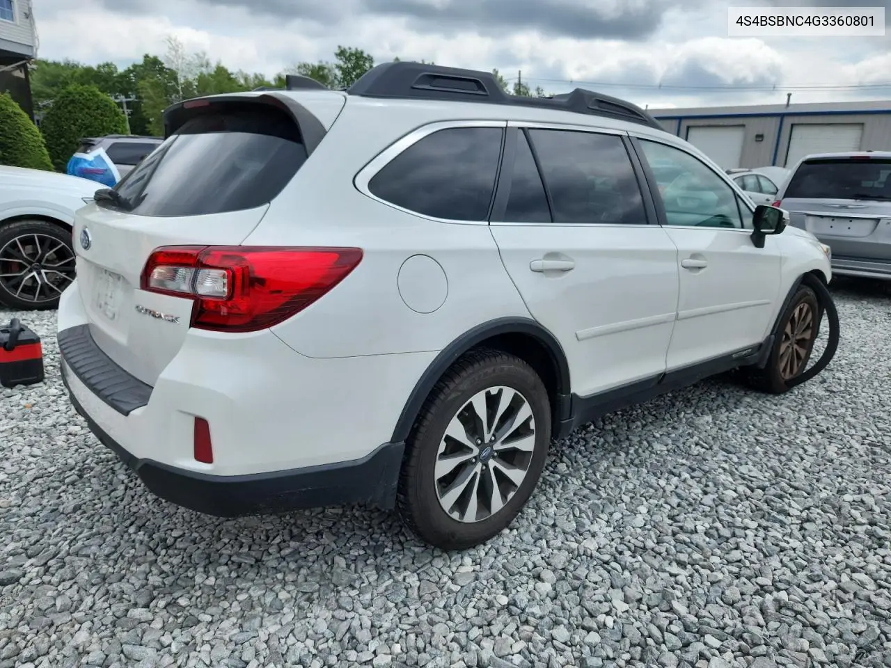 2016 Subaru Outback 2.5I Limited VIN: 4S4BSBNC4G3360801 Lot: 63135495