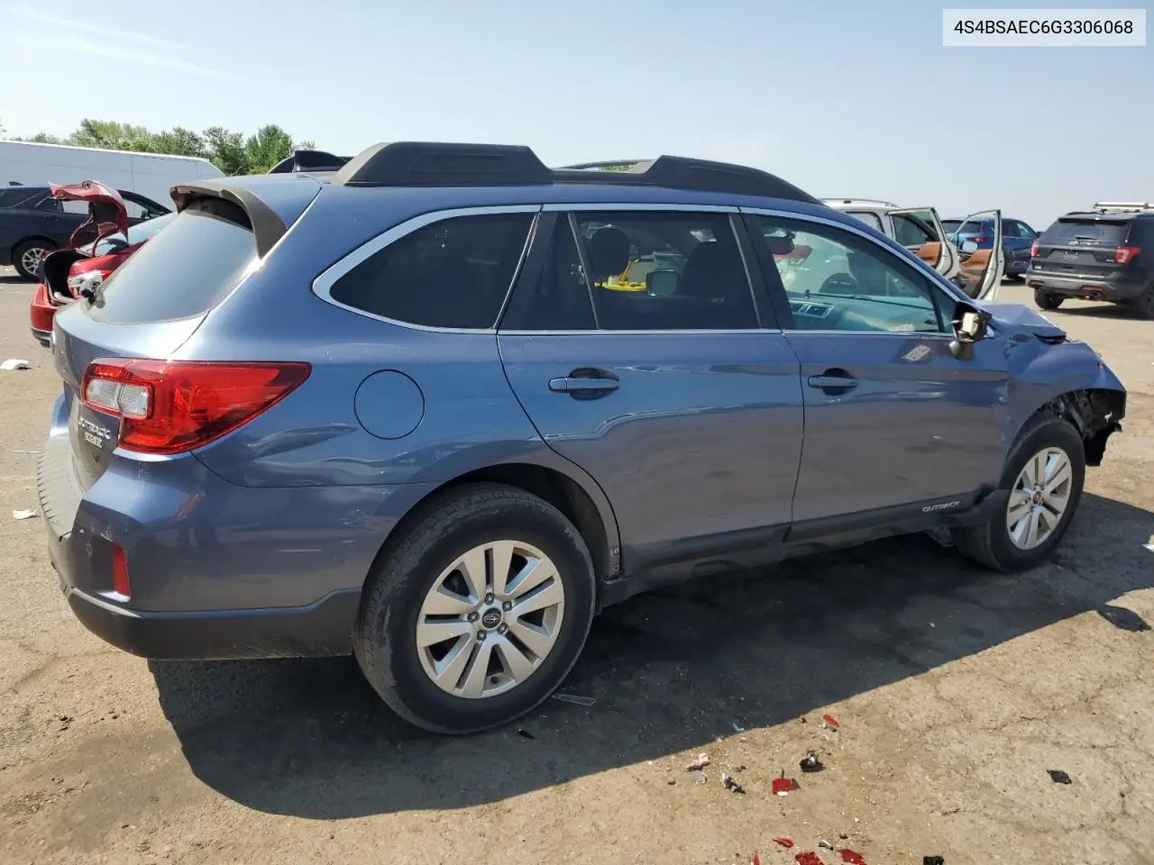 2016 Subaru Outback 2.5I Premium VIN: 4S4BSAEC6G3306068 Lot: 63280595