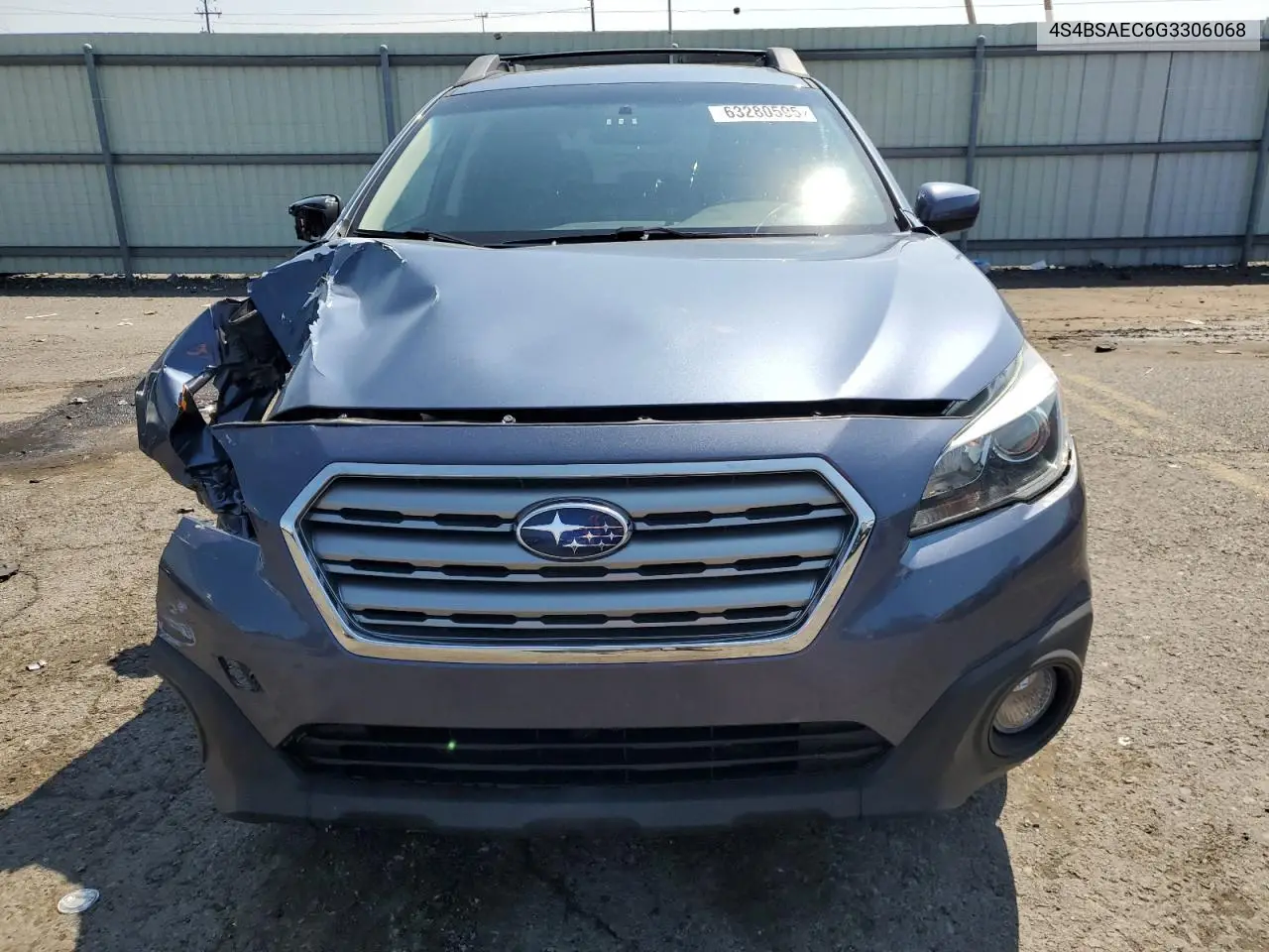 2016 Subaru Outback 2.5I Premium VIN: 4S4BSAEC6G3306068 Lot: 63280595