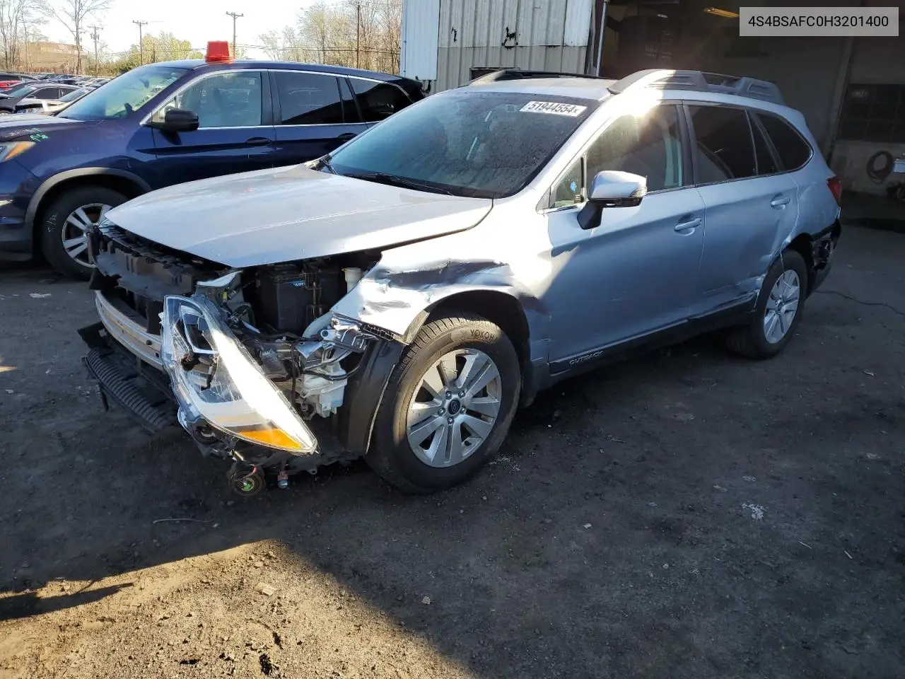 2017 Subaru Outback 2.5I Premium VIN: 4S4BSAFC0H3201400 Lot: 51944554