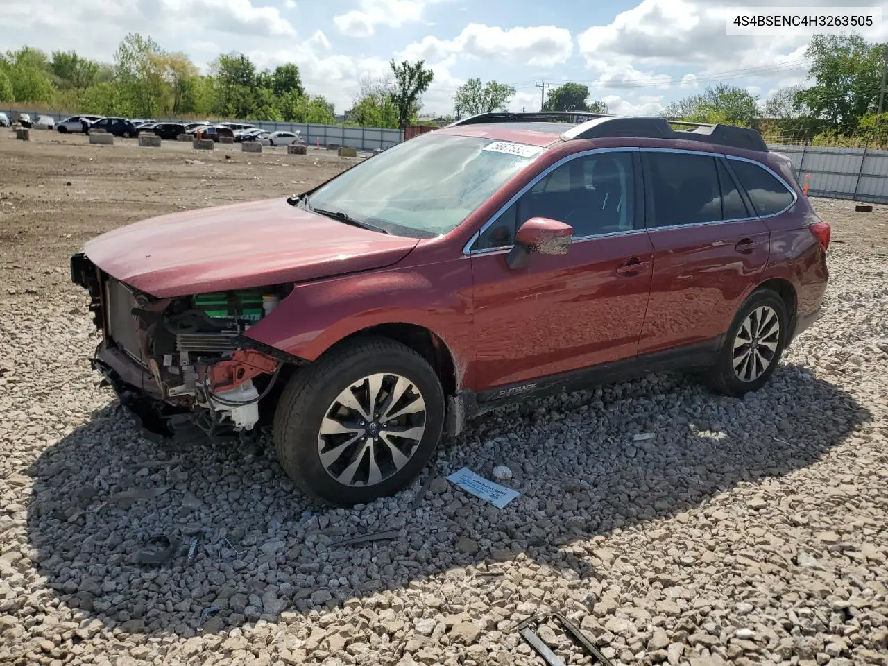 2017 Subaru Outback 3.6R Limited VIN: 4S4BSENC4H3263505 Lot: 56675325