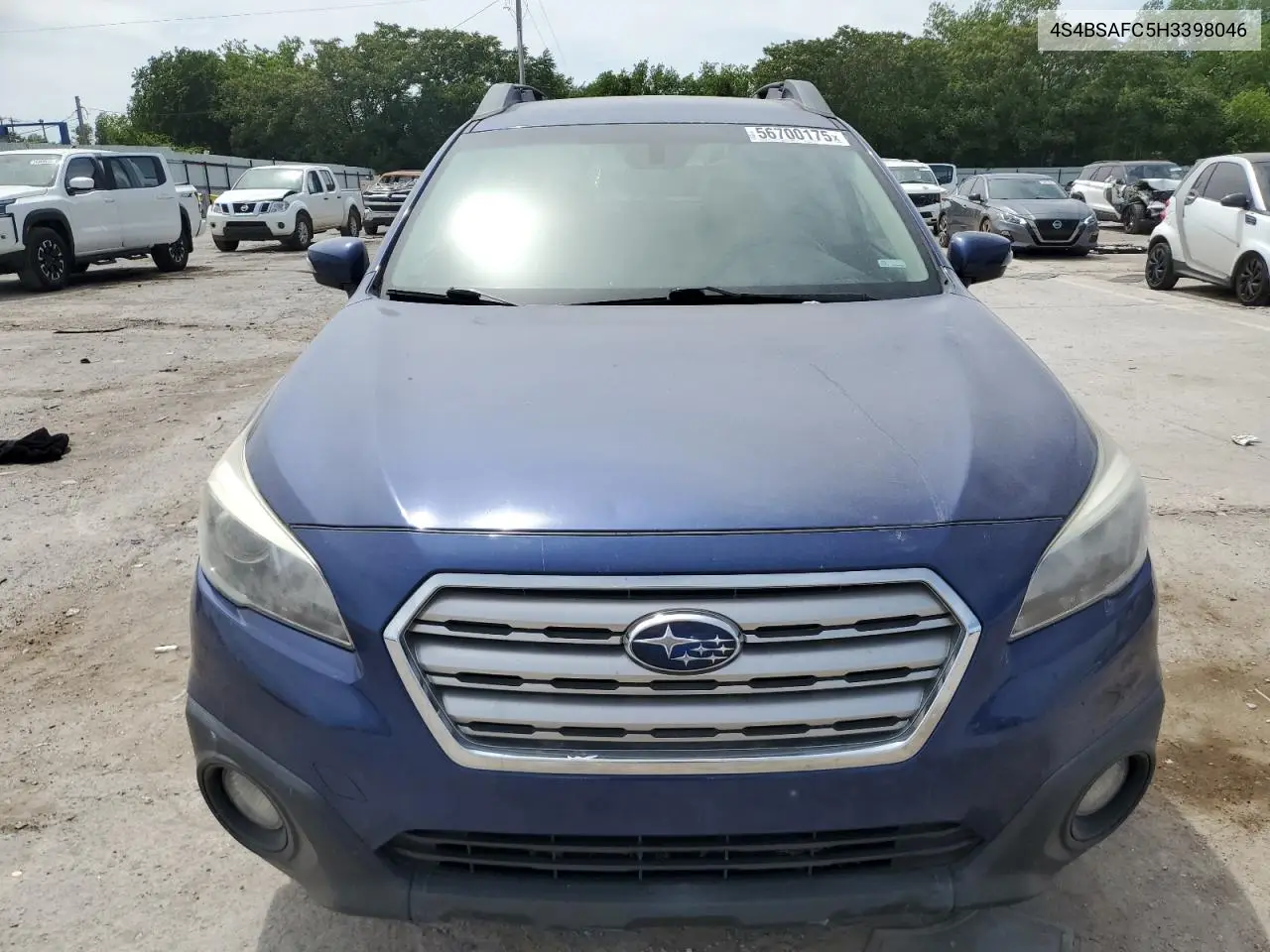 2017 Subaru Outback 2.5I Premium VIN: 4S4BSAFC5H3398046 Lot: 56700175