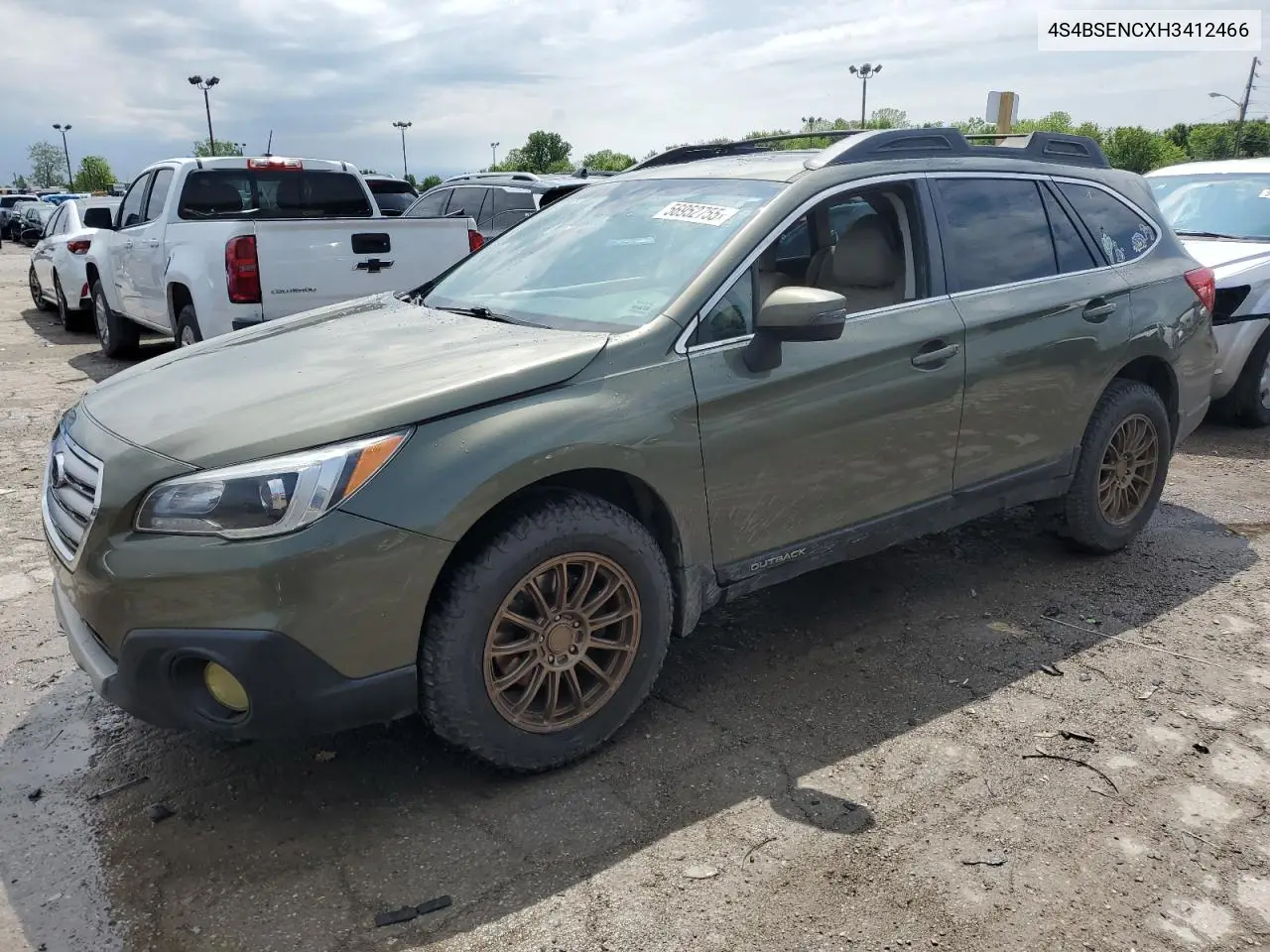 2017 Subaru Outback 3.6R Limited VIN: 4S4BSENCXH3412466 Lot: 56952755