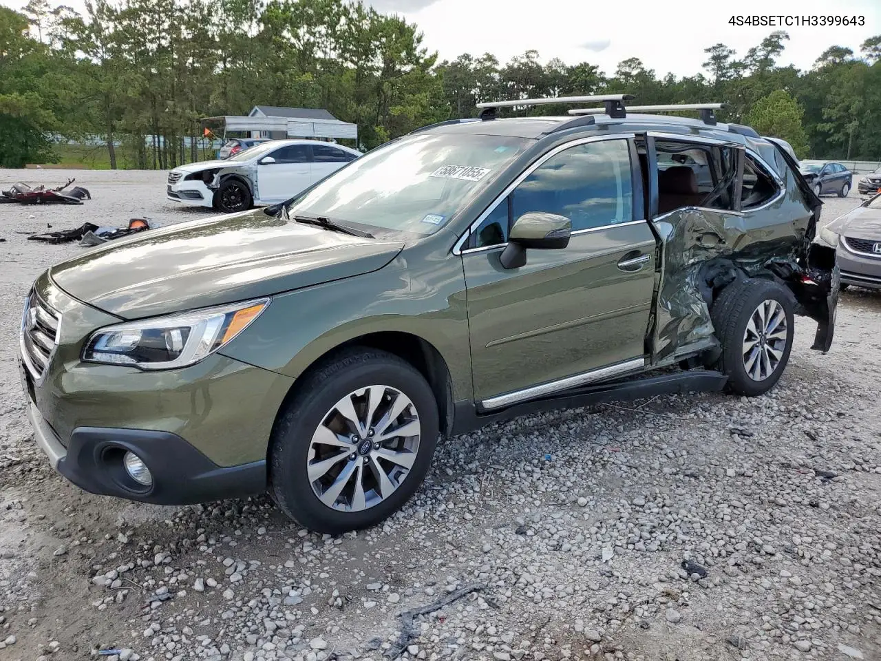 2017 Subaru Outback Touring VIN: 4S4BSETC1H3399643 Lot: 58671055