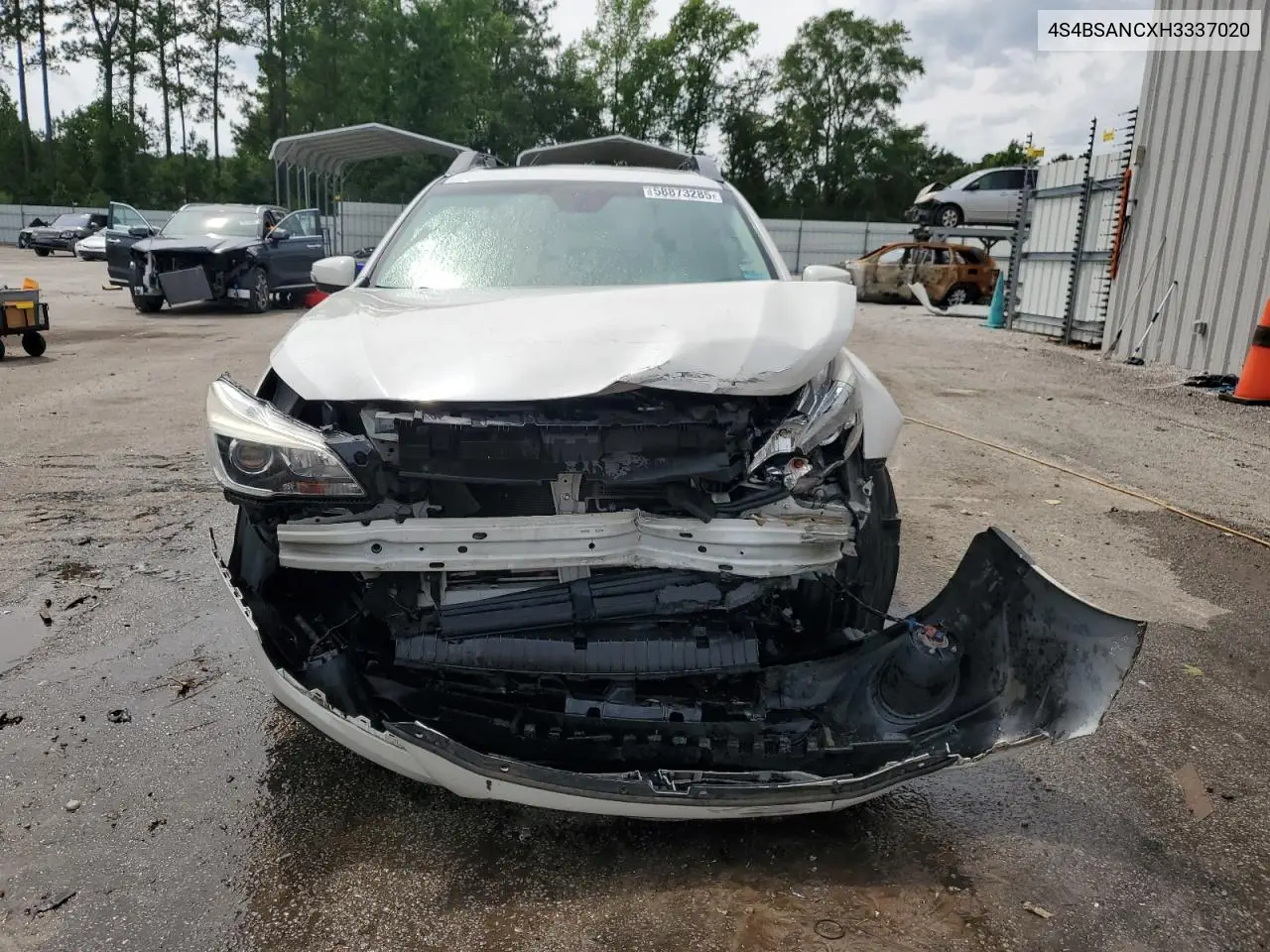 2017 Subaru Outback 2.5I Limited VIN: 4S4BSANCXH3337020 Lot: 58873285