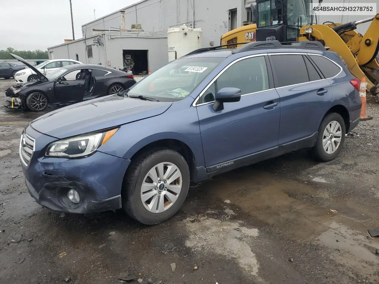 2017 Subaru Outback 2.5I Premium VIN: 4S4BSAHC2H3278752 Lot: 61341325