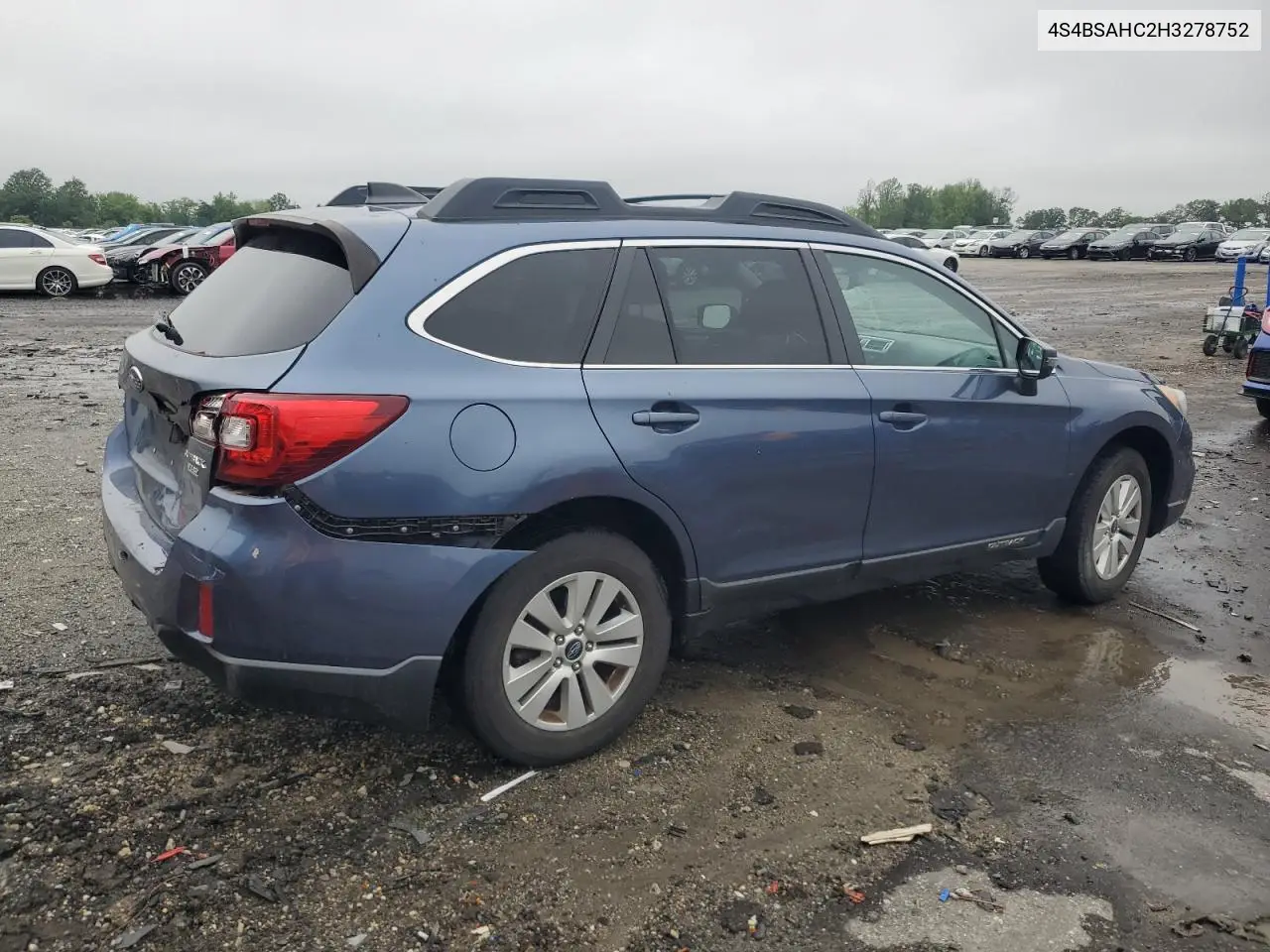 2017 Subaru Outback 2.5I Premium VIN: 4S4BSAHC2H3278752 Lot: 61341325