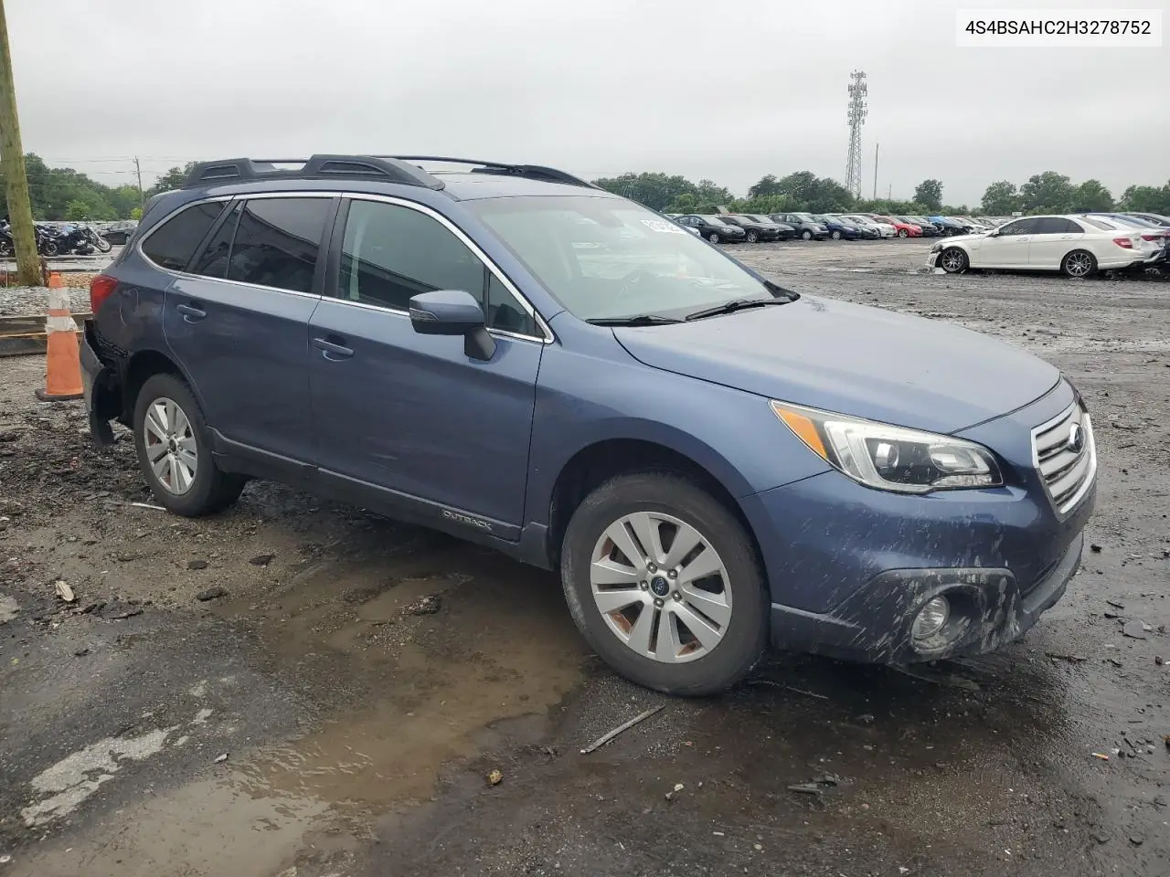 2017 Subaru Outback 2.5I Premium VIN: 4S4BSAHC2H3278752 Lot: 61341325