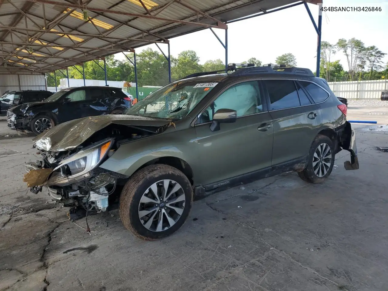 2017 Subaru Outback 2.5I Limited VIN: 4S4BSANC1H3426846 Lot: 61481385