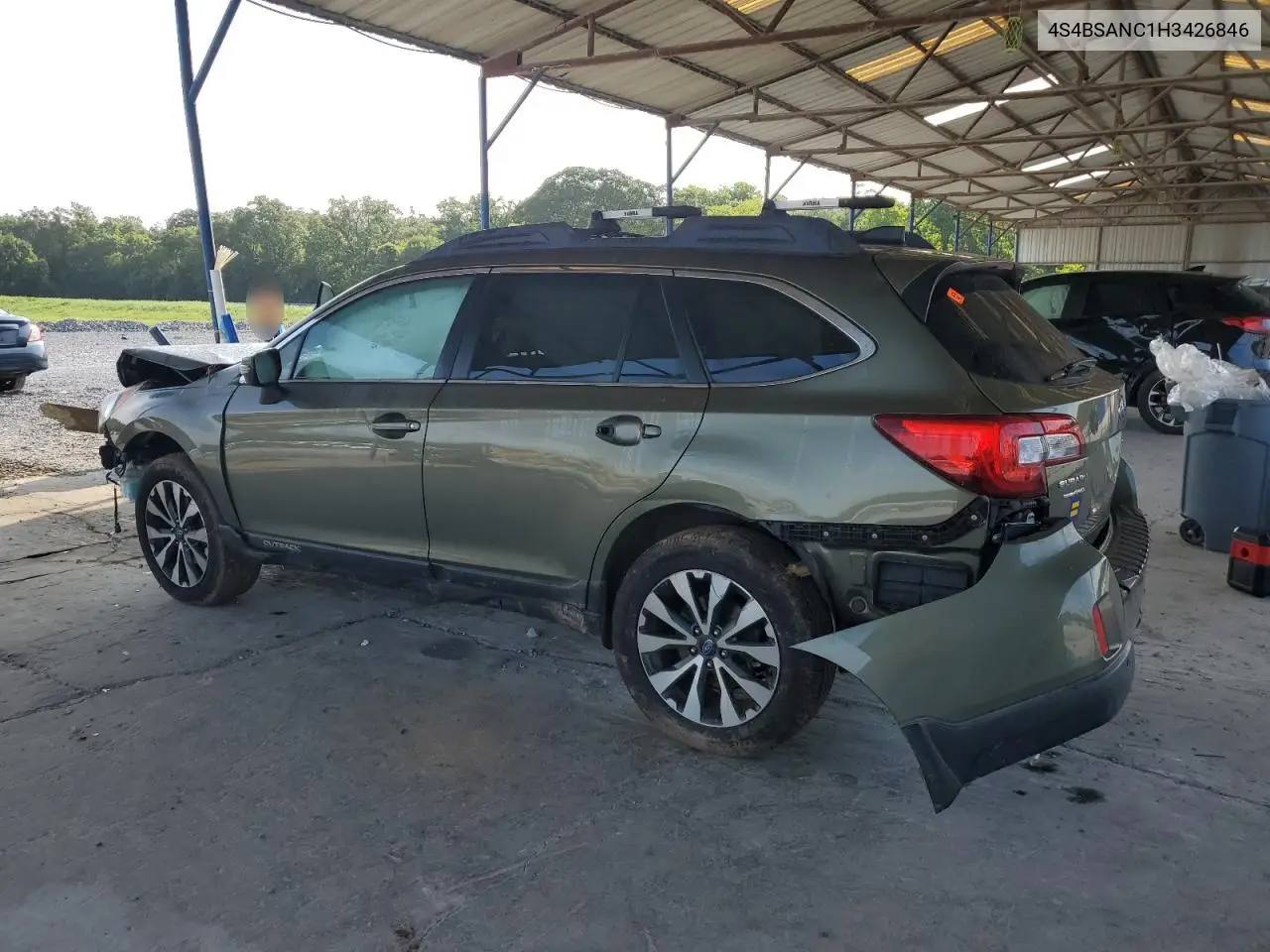2017 Subaru Outback 2.5I Limited VIN: 4S4BSANC1H3426846 Lot: 61481385