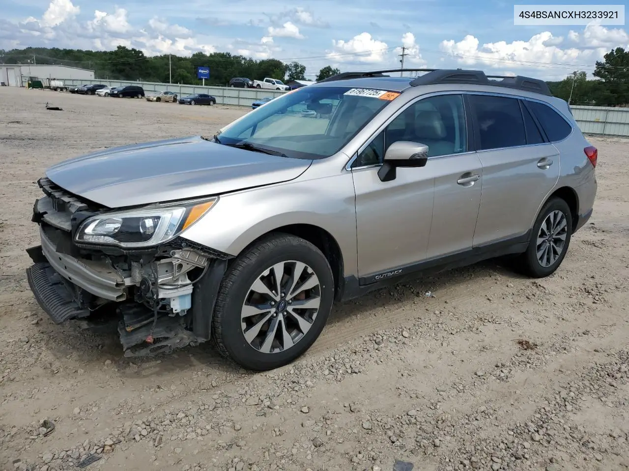 2017 Subaru Outback 2.5I Limited VIN: 4S4BSANCXH3233921 Lot: 61967725