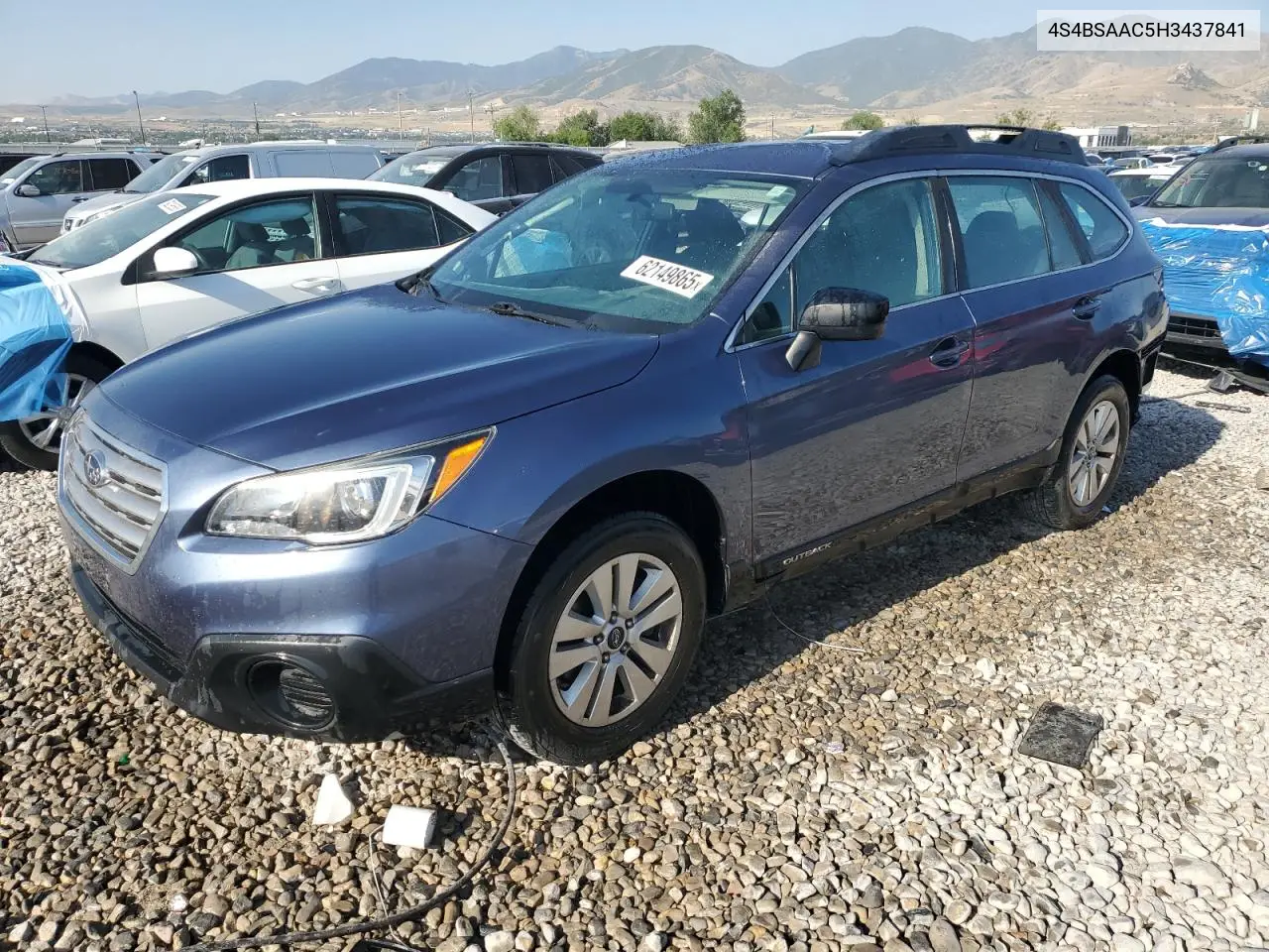 2017 Subaru Outback 2.5I VIN: 4S4BSAAC5H3437841 Lot: 62149865