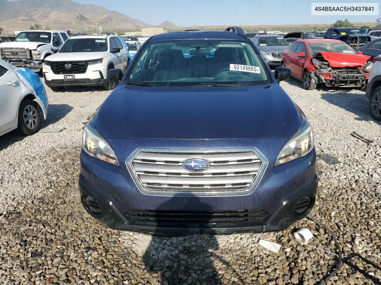 2017 Subaru Outback 2.5I VIN: 4S4BSAAC5H3437841 Lot: 62149865