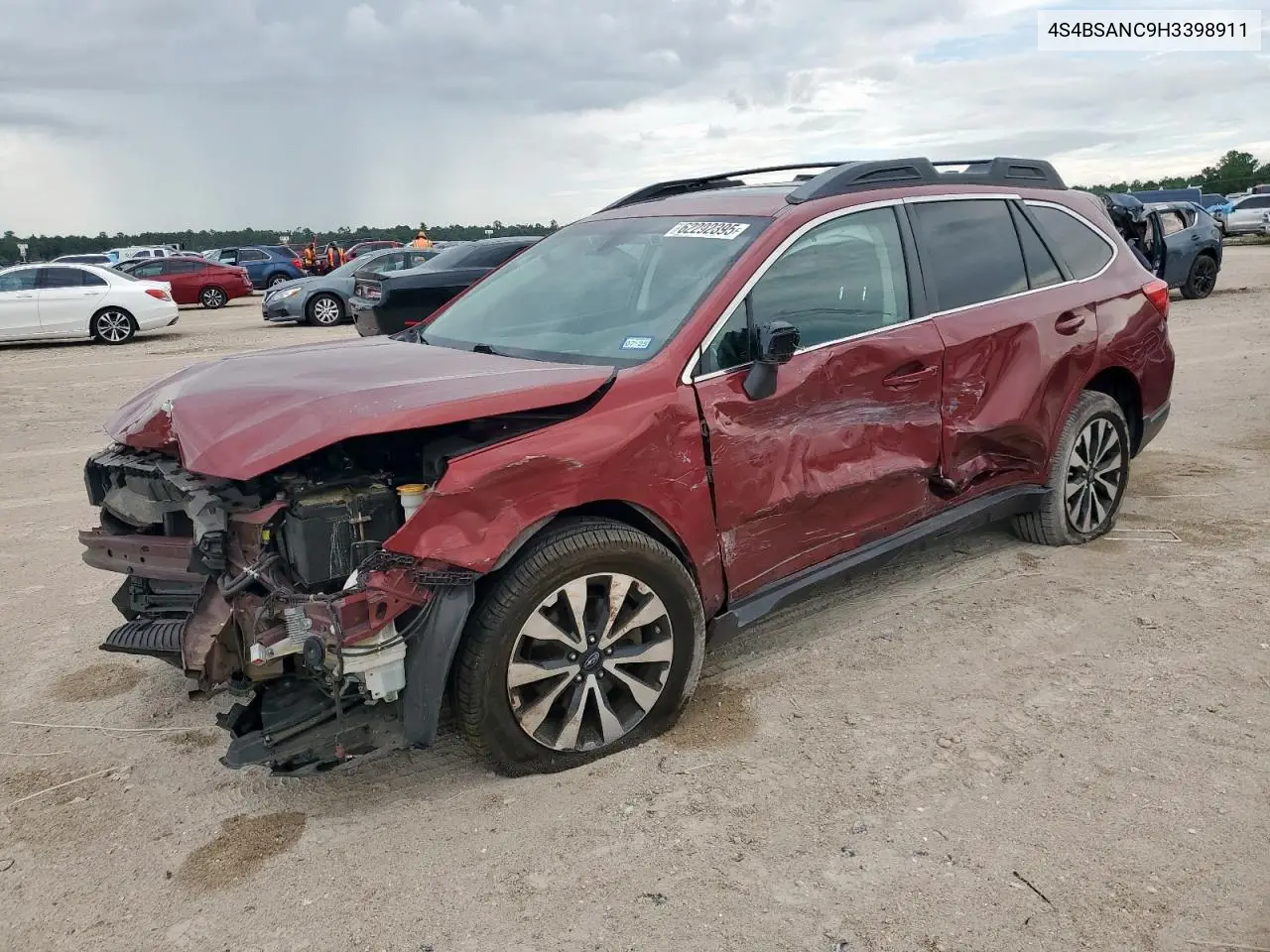 2017 Subaru Outback 2.5I Limited VIN: 4S4BSANC9H3398911 Lot: 62292395