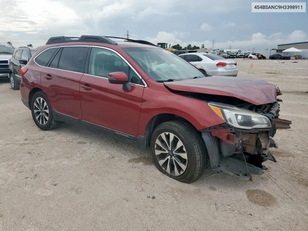2017 Subaru Outback 2.5I Limited VIN: 4S4BSANC9H3398911 Lot: 62292395