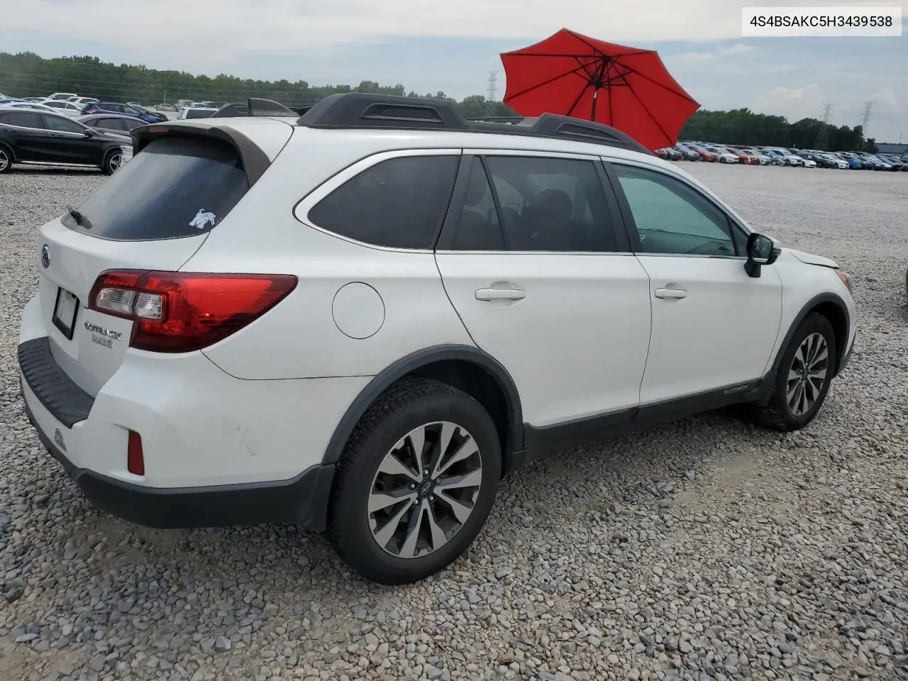2017 Subaru Outback 2.5I Limited VIN: 4S4BSAKC5H3439538 Lot: 62410525