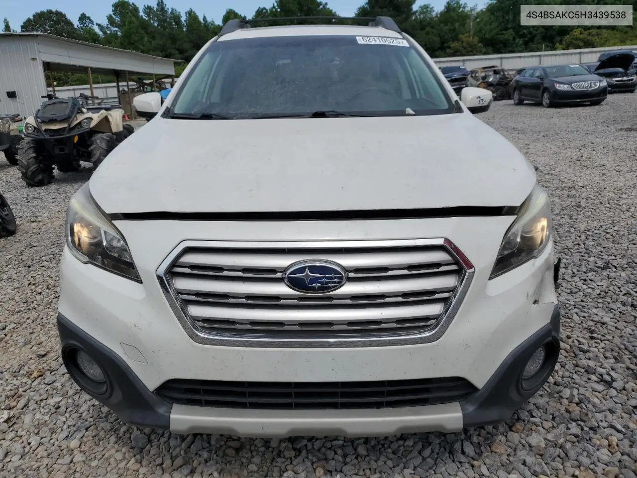 2017 Subaru Outback 2.5I Limited VIN: 4S4BSAKC5H3439538 Lot: 62410525