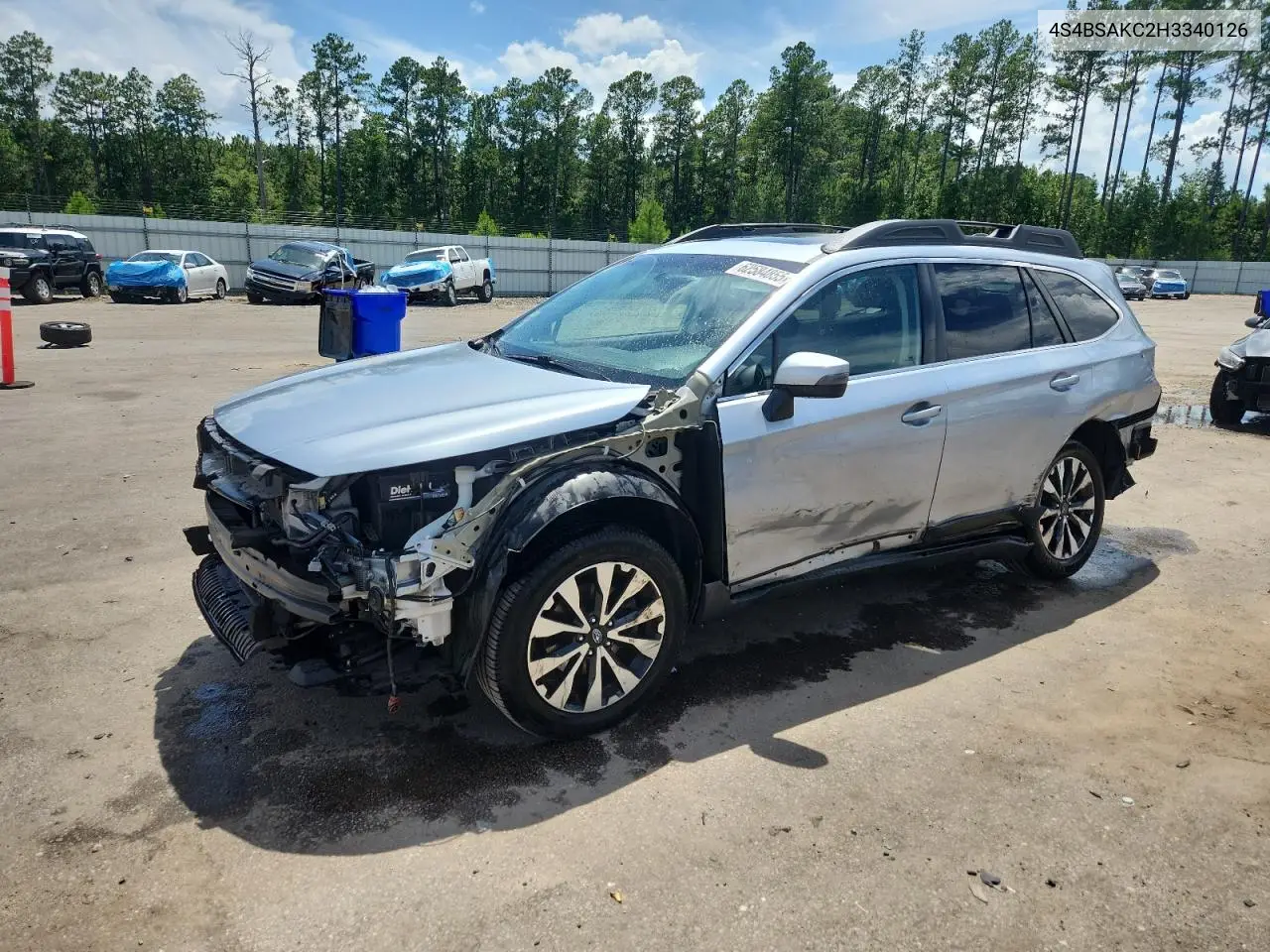 2017 Subaru Outback 2.5I Limited VIN: 4S4BSAKC2H3340126 Lot: 62584855