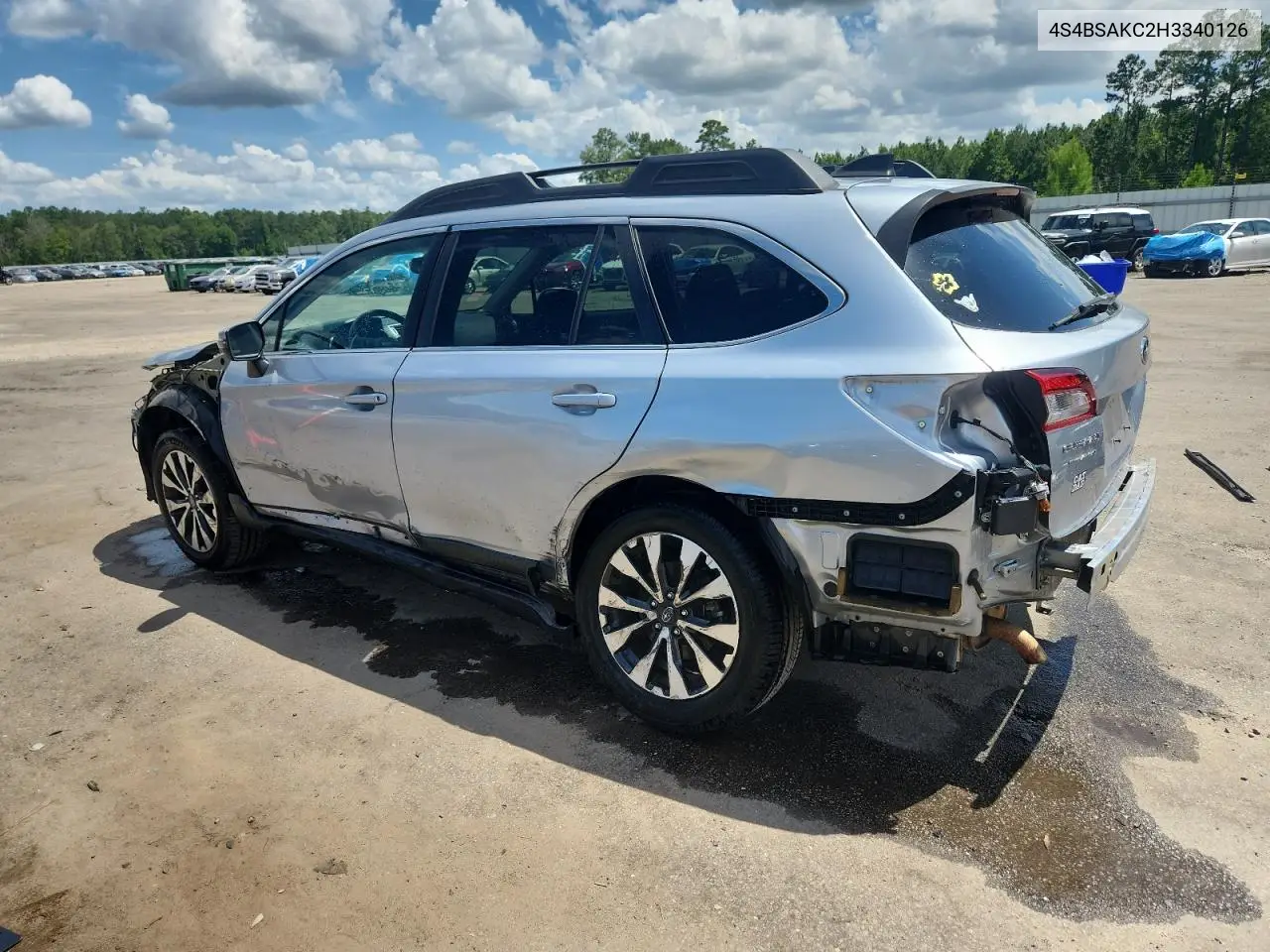 2017 Subaru Outback 2.5I Limited VIN: 4S4BSAKC2H3340126 Lot: 62584855