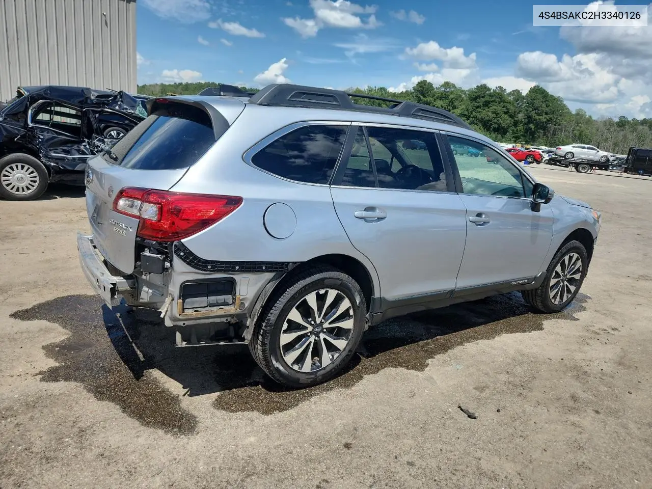 2017 Subaru Outback 2.5I Limited VIN: 4S4BSAKC2H3340126 Lot: 62584855