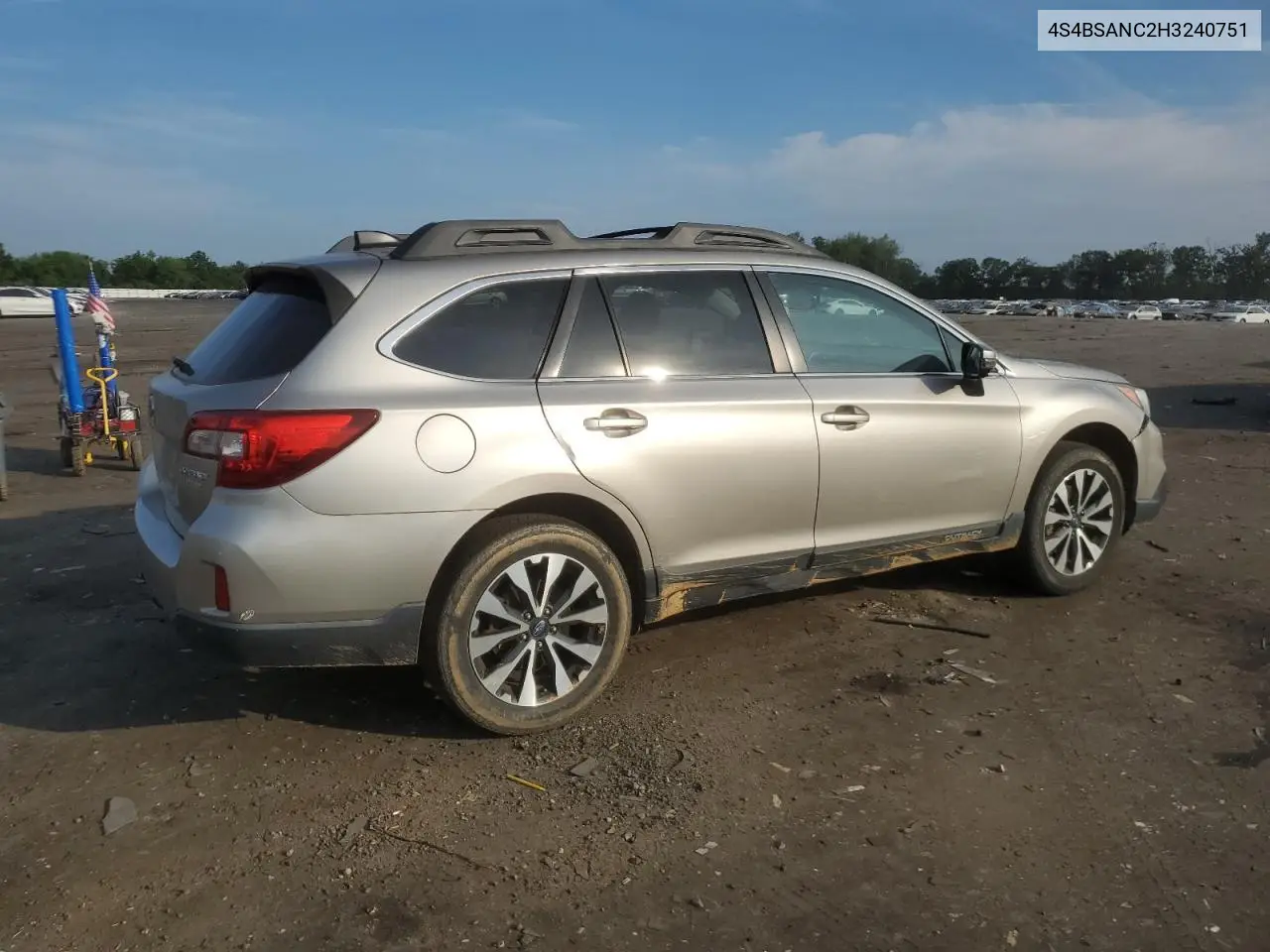 2017 Subaru Outback 2.5I Limited VIN: 4S4BSANC2H3240751 Lot: 62690675