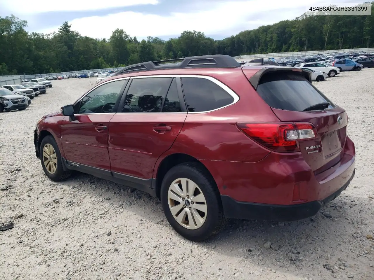 2017 Subaru Outback 2.5I Premium VIN: 4S4BSAFC0H3331399 Lot: 62707185