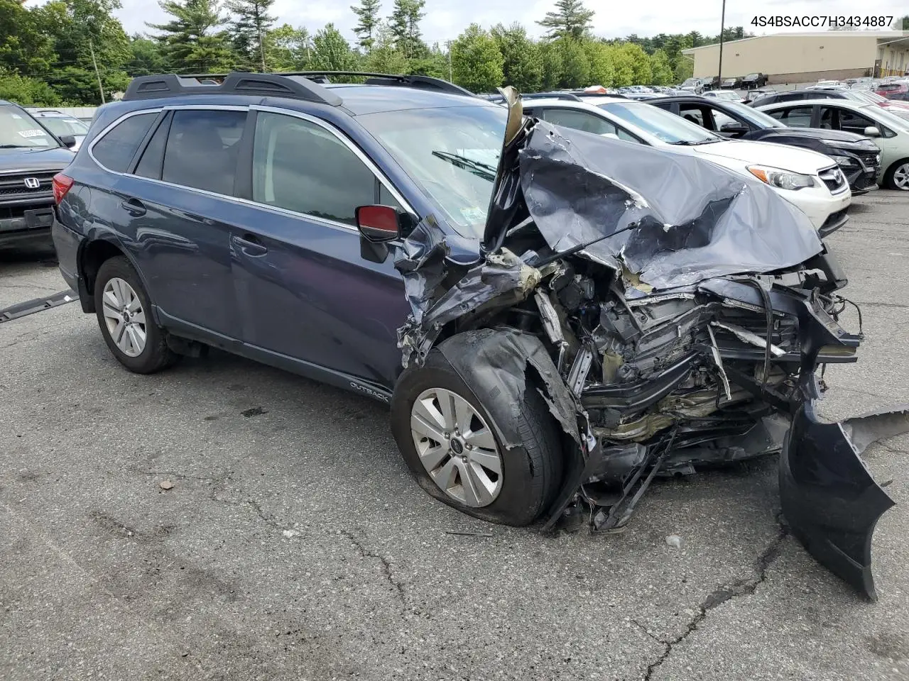 2017 Subaru Outback 2.5I Premium VIN: 4S4BSACC7H3434887 Lot: 62786235