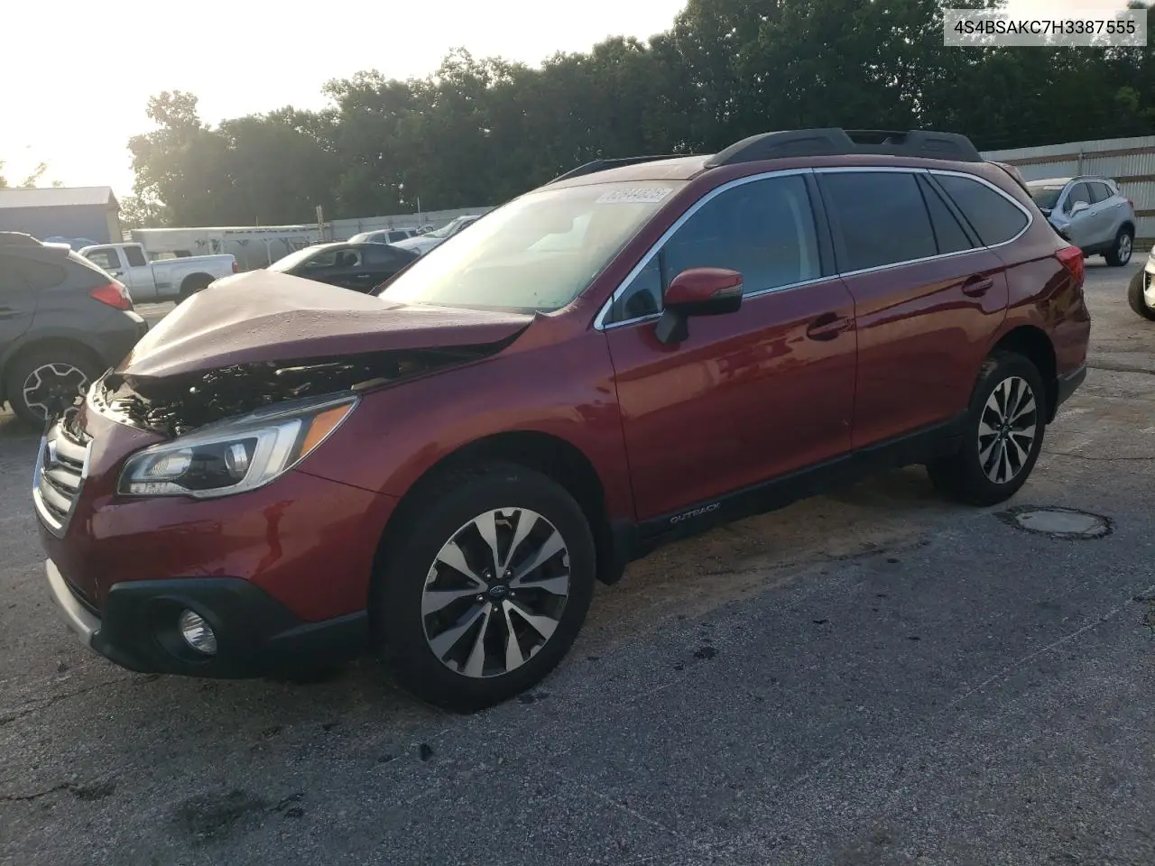 4S4BSAKC7H3387555 2017 Subaru Outback 2.5I Limited
