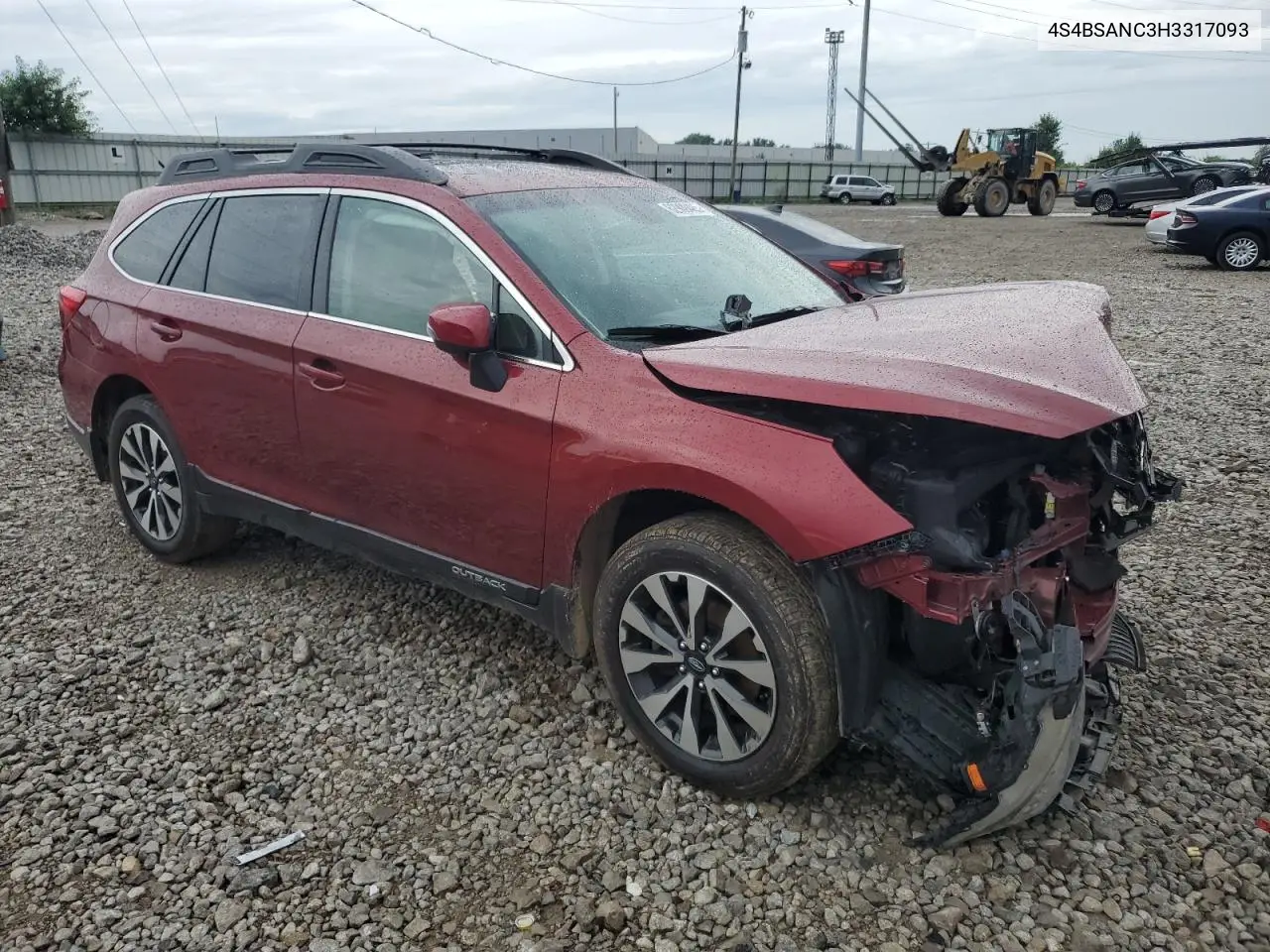 2017 Subaru Outback 2.5I Limited VIN: 4S4BSANC3H3317093 Lot: 62909405