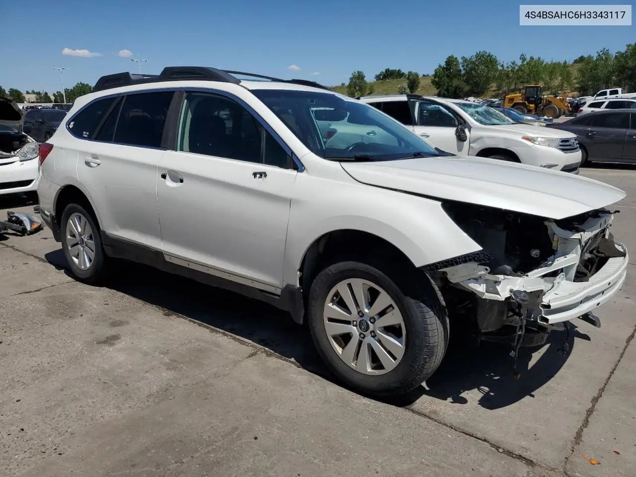 2017 Subaru Outback 2.5I Premium VIN: 4S4BSAHC6H3343117 Lot: 63051035