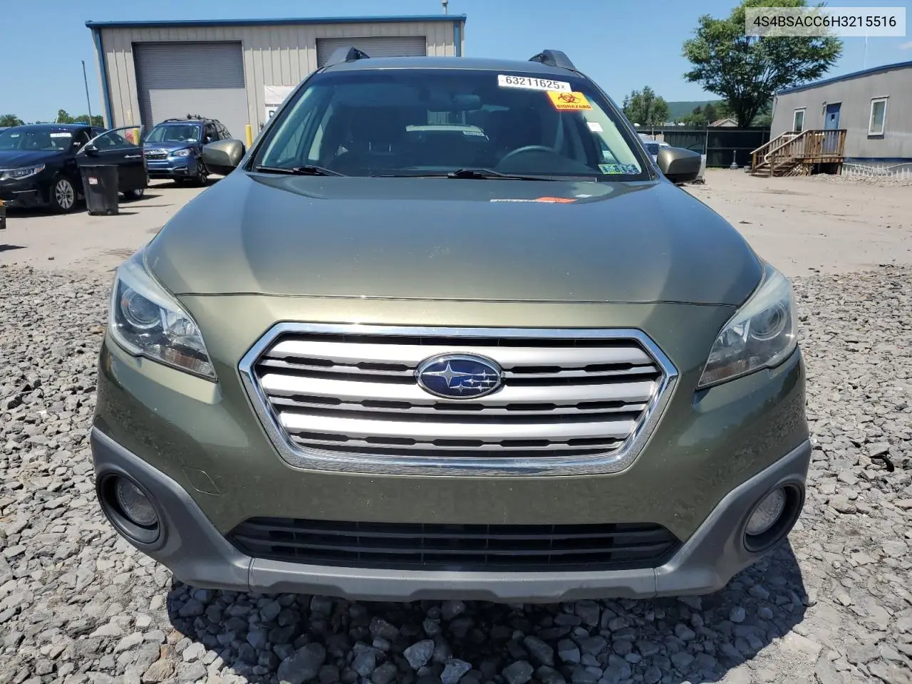 2017 Subaru Outback 2.5I Premium VIN: 4S4BSACC6H3215516 Lot: 63211625