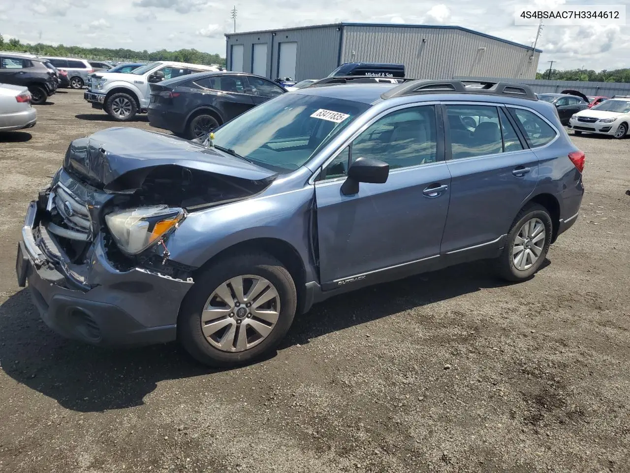 2017 Subaru Outback 2.5I VIN: 4S4BSAAC7H3344612 Lot: 63411835