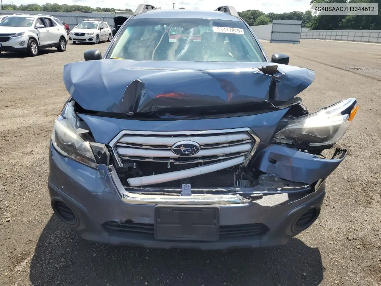 2017 Subaru Outback 2.5I VIN: 4S4BSAAC7H3344612 Lot: 63411835