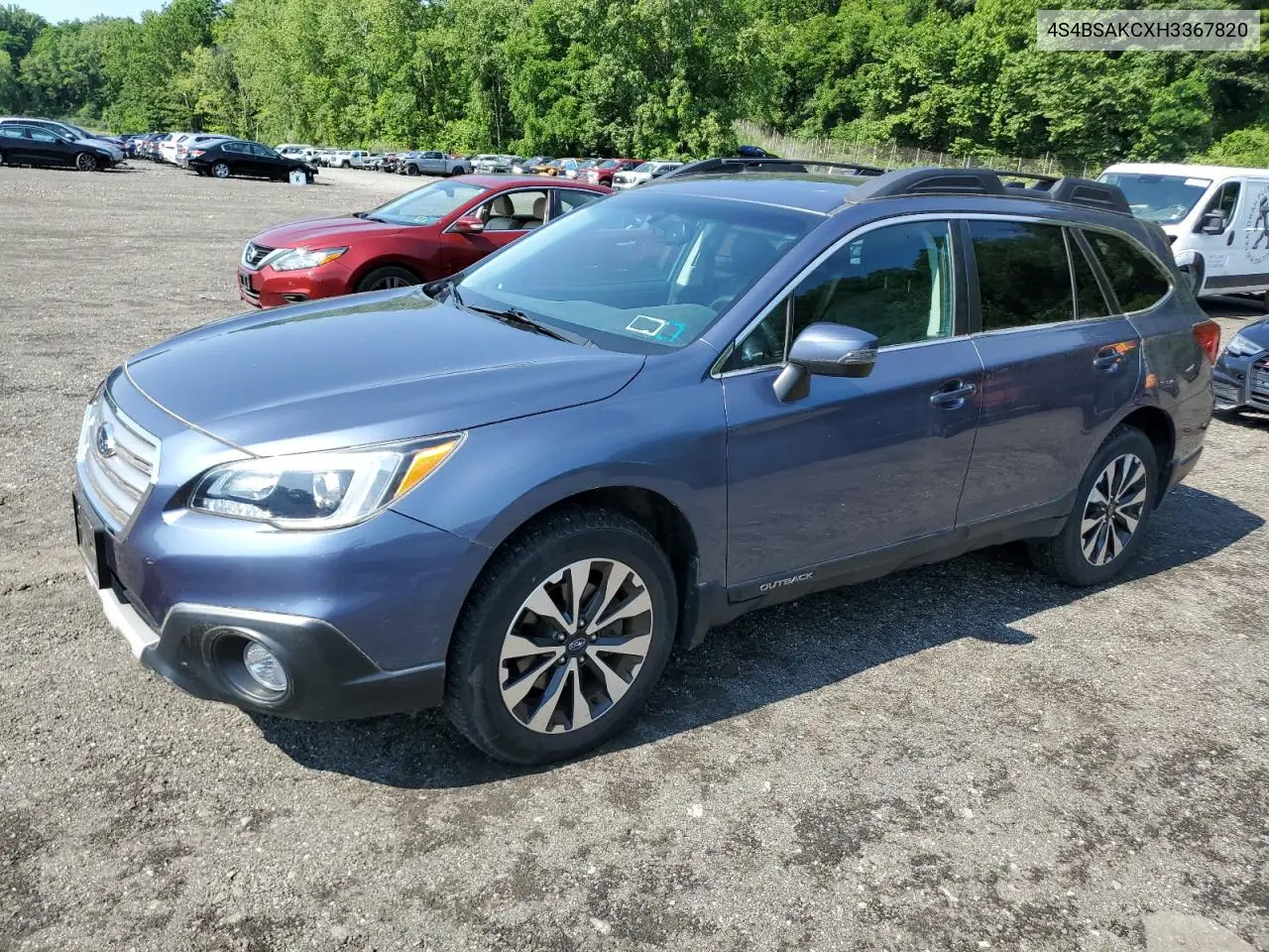 2017 Subaru Outback 2.5I Limited VIN: 4S4BSAKCXH3367820 Lot: 63427205