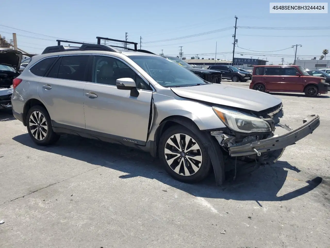 2017 Subaru Outback 3.6R Limited VIN: 4S4BSENC8H3244424 Lot: 63711535