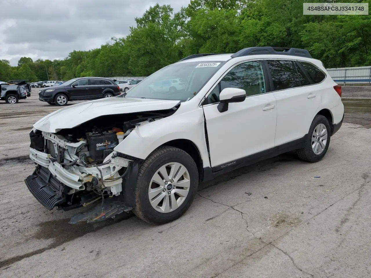 2018 Subaru Outback 2.5I Premium VIN: 4S4BSAFC8J3341748 Lot: 56565525